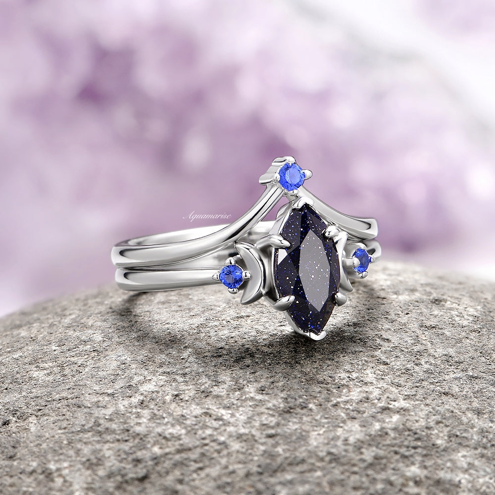 Lunar Starlight Ring Set - Sterling Silver Stackable Rings for Women, Starry Night Inspired Jewelry | Perfect for Date Night, Anniversary Gifts & Everyday Wear