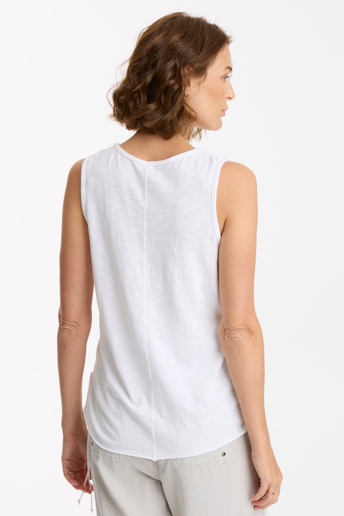 Izod Women's White Tank Top - Soft Breathable Cotton Casual Summer Shirt for Workout, Gym, and Everyday Wear