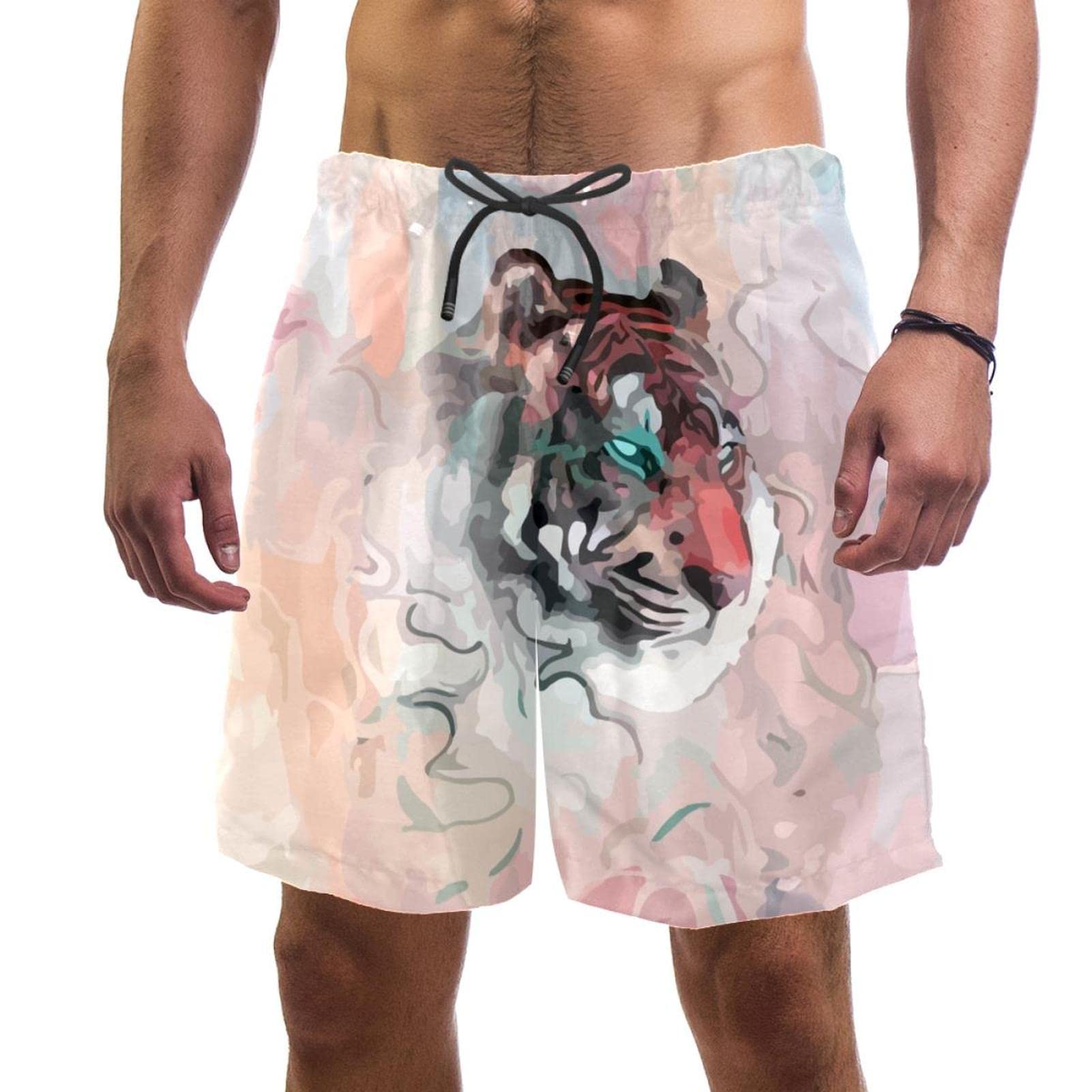 **Men's Quick Dry Swim Trunks with Pockets & Mesh Lining - Comfortable Beach Shorts for Swimming, Surfing & Water Sports**