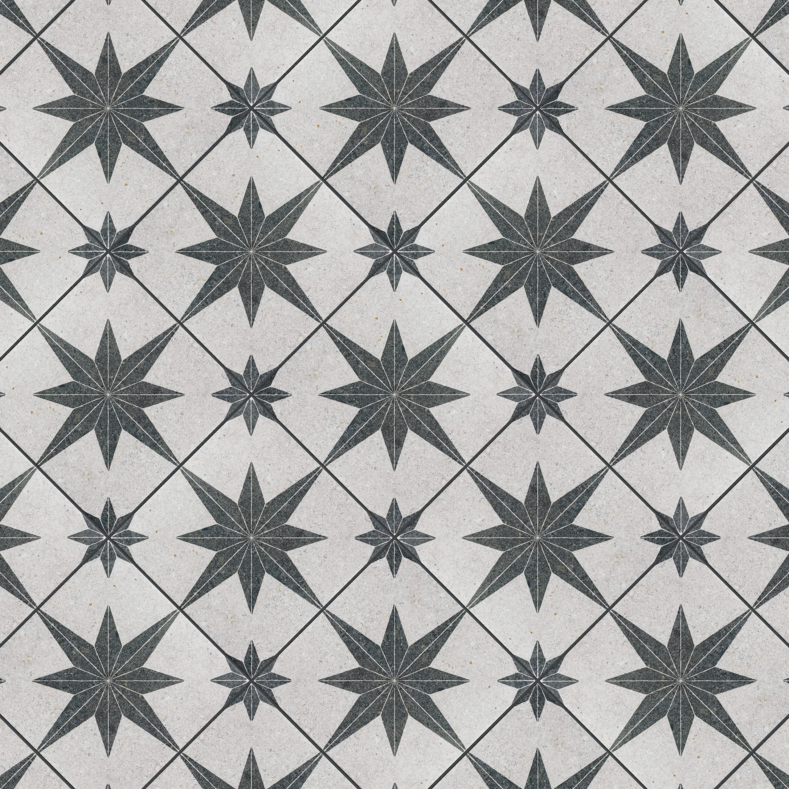 Merola Tile Compass Star White Stone 8