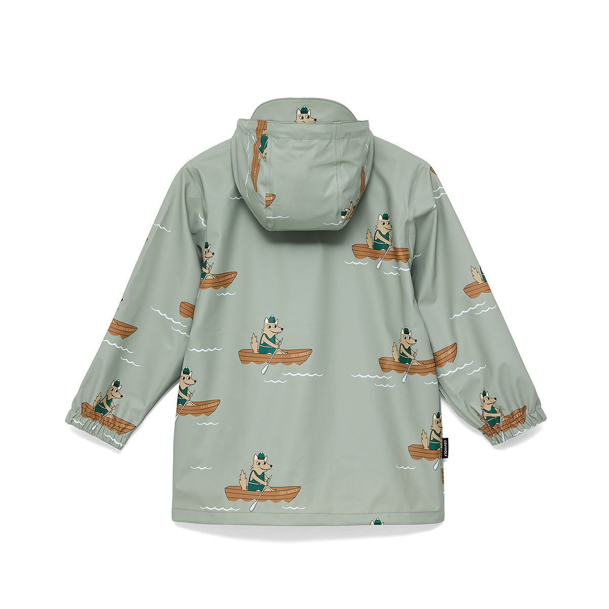 Waterproof Play Jacket for Kids - Crywolf Kayak Wolf Design | Outdoor Raincoat for Hiking, Camping & Water Activities
