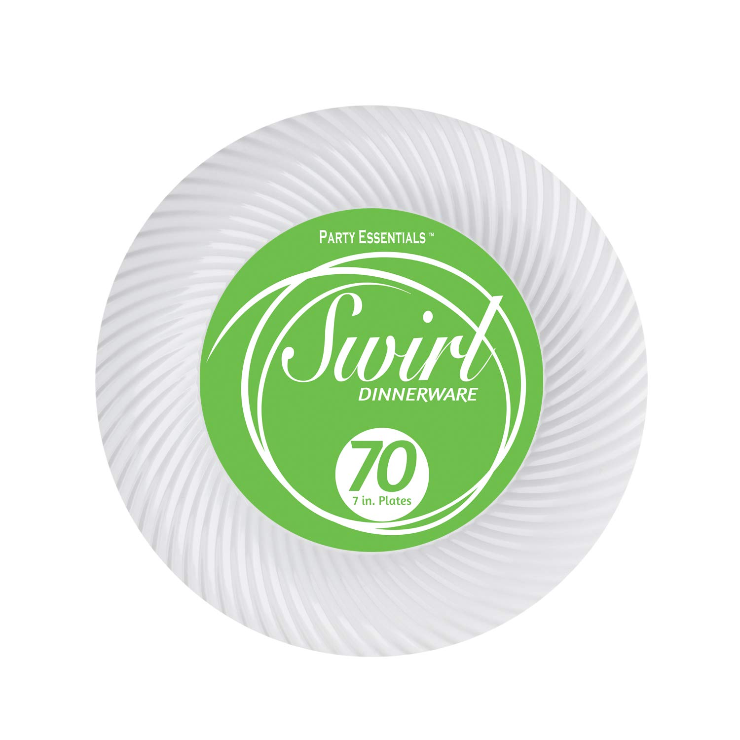 Disposable Plastic Party Plates - 70-Pack 7