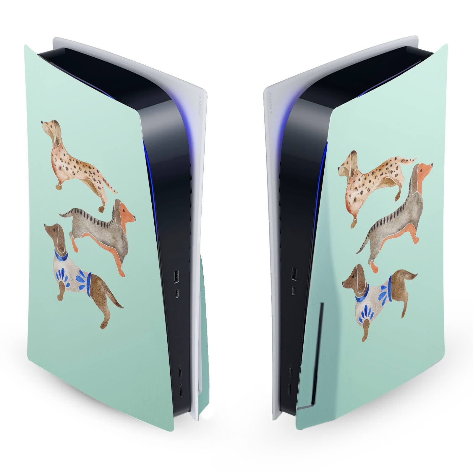 PS5 Disc Edition Cat Coquillette Dachshunds Vinyl Skin - Officially Licensed Gaming Case Cover for Sony Playstation 5