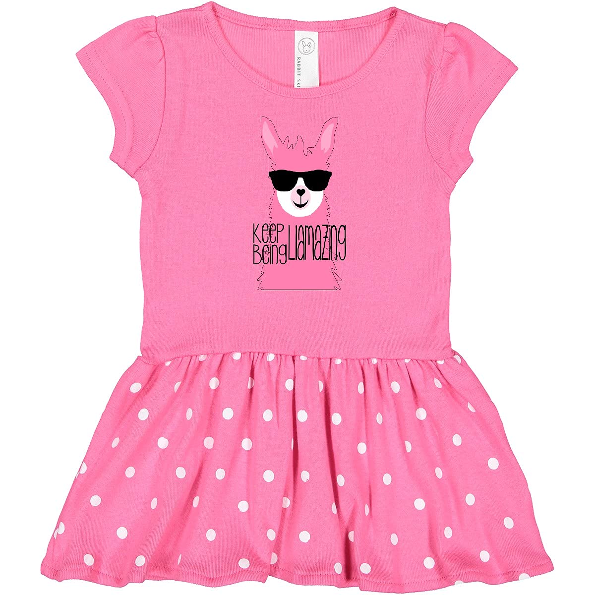 Inktastic Keep Being Llamazing Pink Llama in Sunglasses Baby Girl Dress - Perfect for Birthday Parties, Photo Shoots & Casual Outings