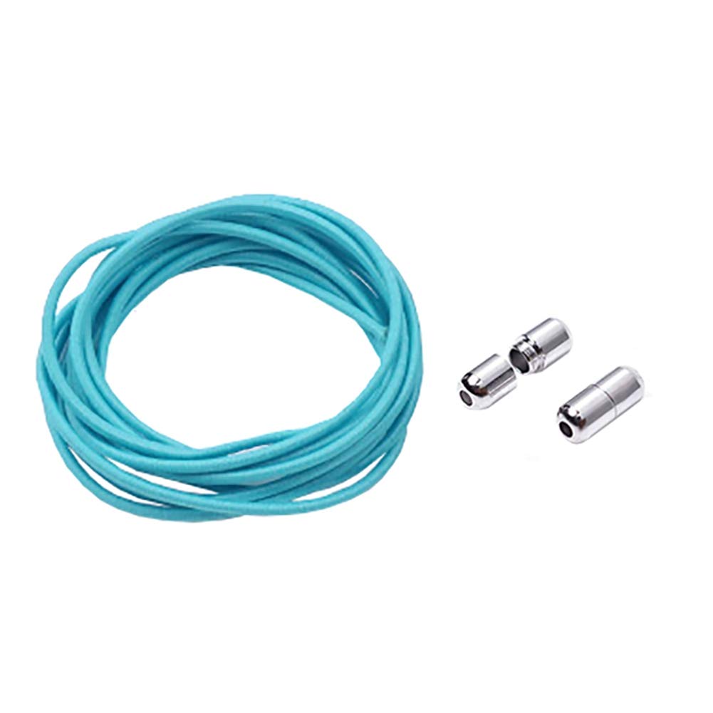 No Tie Elastic Shoelaces with Metal Buckle Lock - Round Bungee Shoe Laces for Running, Walking & Casual Wear - Perfect for Kids, Adults & Seniors with Mobility Issues