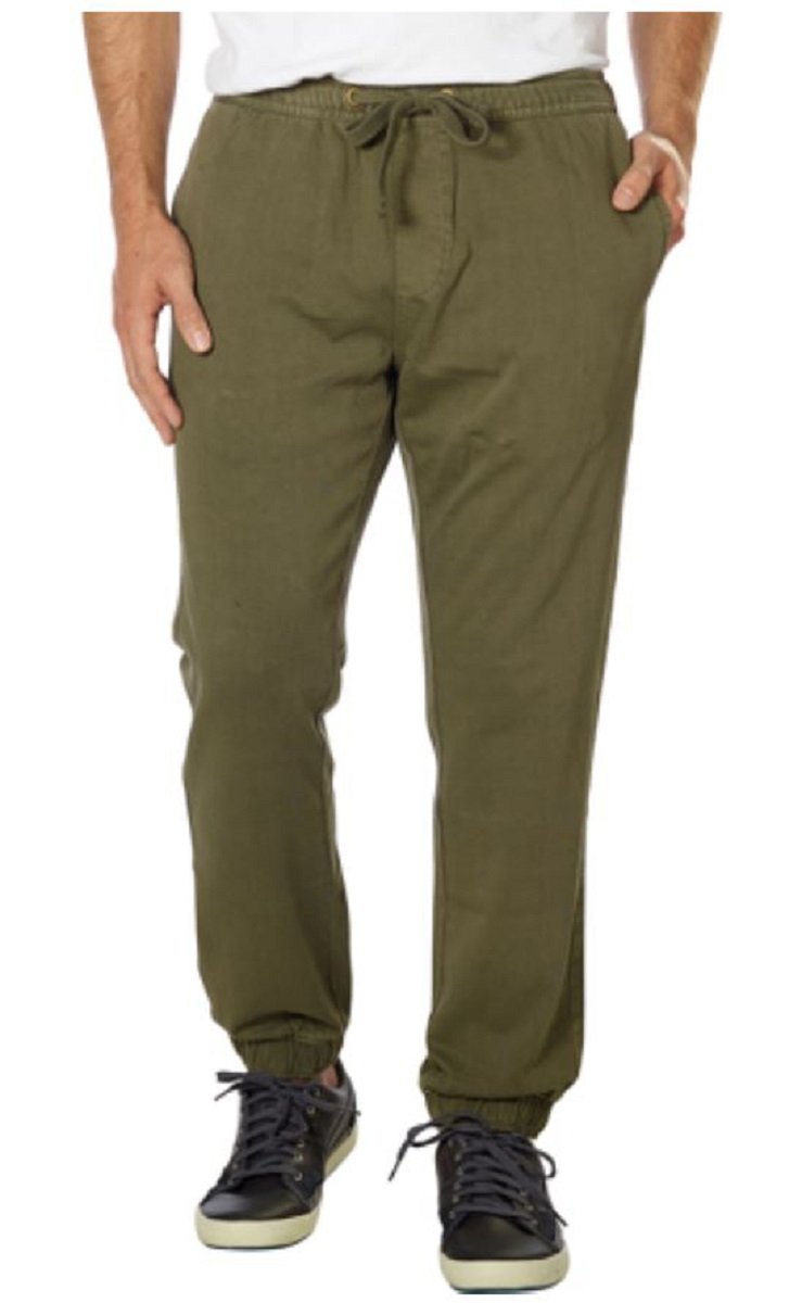 Vintage Men's Knit Jogger Pants - Army Green, Large Size | Comfortable Casual Lounge Pants for Men | Perfect for Home, Gym, and Outdoor Activities