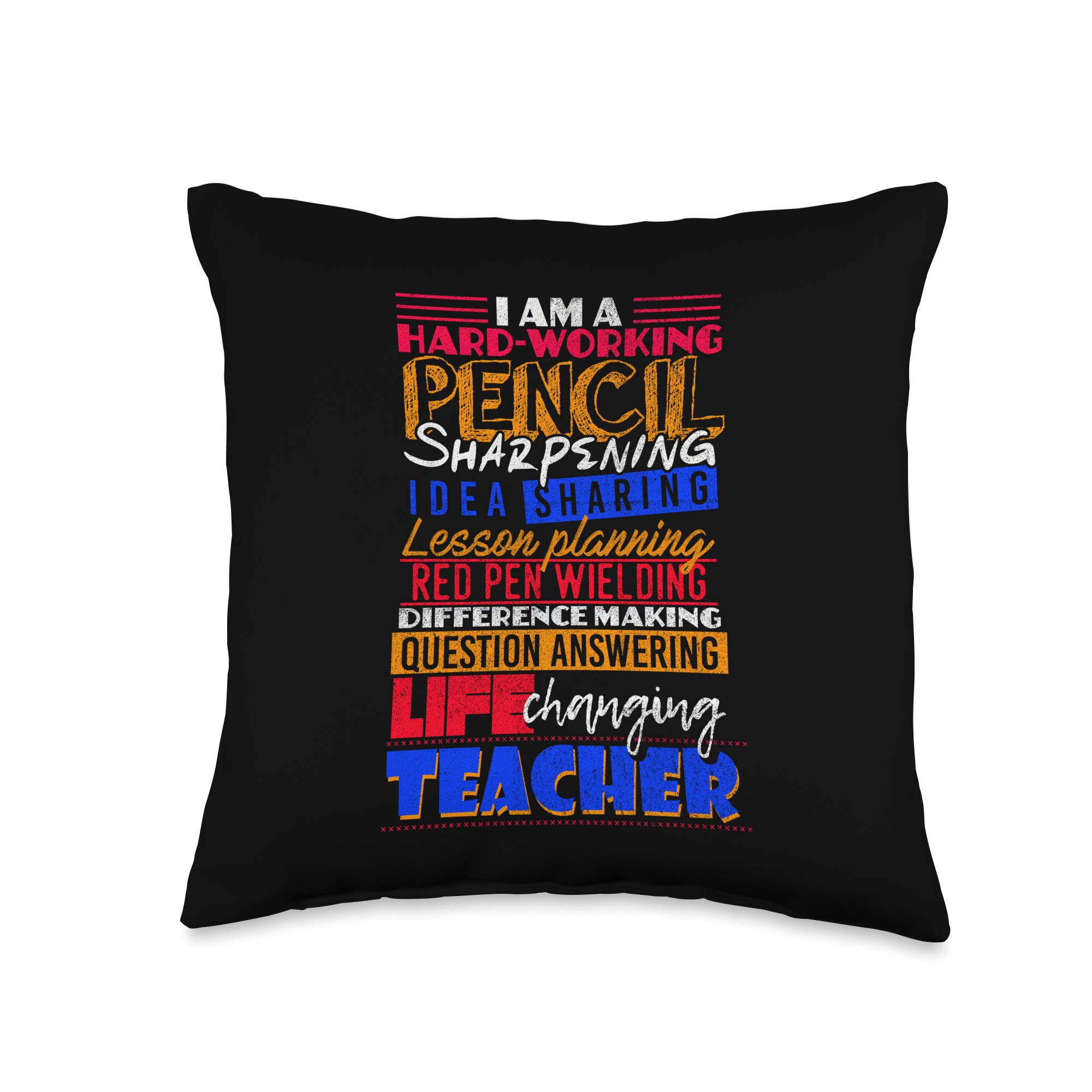 Funny Teacher Throw Pillow - 'Quiet Pin Drop Silence' Classroom Decor for School Teachers - Perfect for Teacher Appreciation Gifts & Classroom Reading Nooks