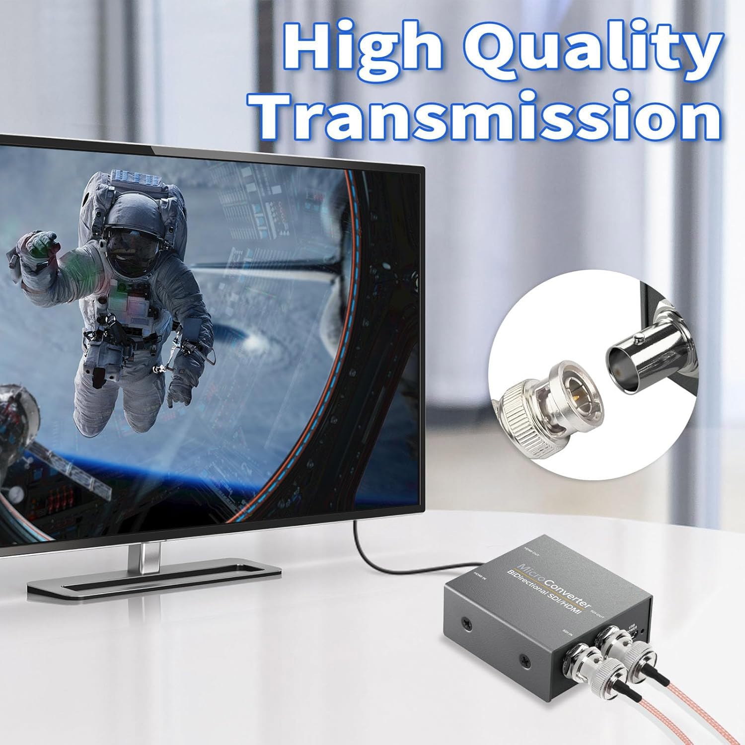 Superbat 10ft 75ohm BNC SDI Cable - 3G/HD SDI Video Cable for Cameras & Converters, Supports HD-SDI/3G-SDI/4K/8K (Straight,1Pcs) - Perfect for Professional Video Production, Live Streaming & Broadcast Equipment