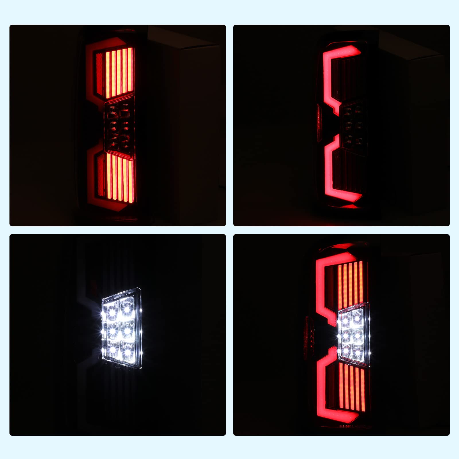 AUTOWIKI LED Taillight Assembly for 2014-2018 Chevy Silverado 1500/2500HD/3500HD - Dynamic LED Turn Signal Lights, Clear Lens Tail Lamps (1 Pair) - Perfect for Night Driving & Enhanced Safety