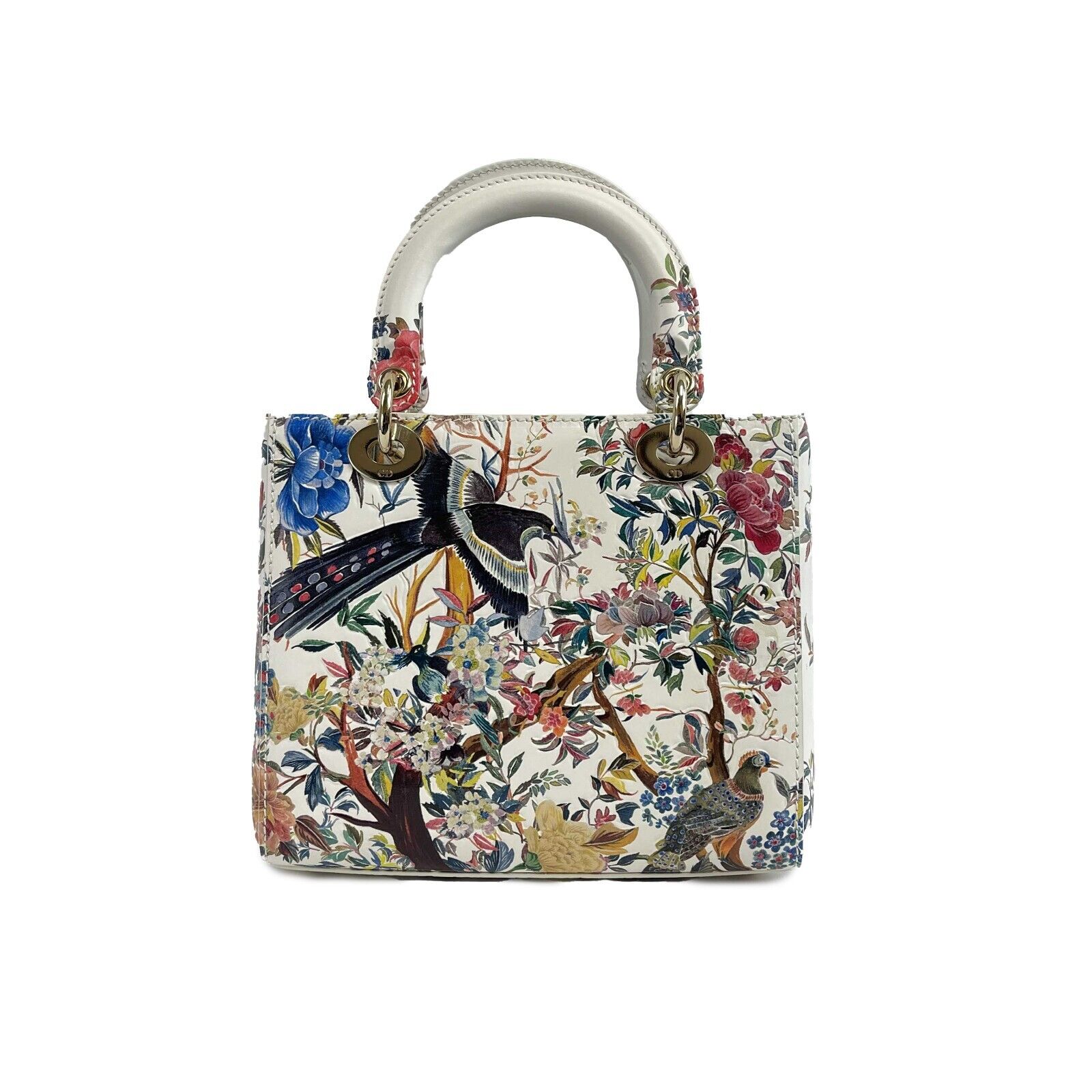 Dior Medium Lady Dior Handbag - Jardin D'Hiver Hand-Painted Leather Top Handle Bag with Adjustable Strap | Luxury Designer Purse for Women, Perfect for Parties, Weddings & Special Occasions