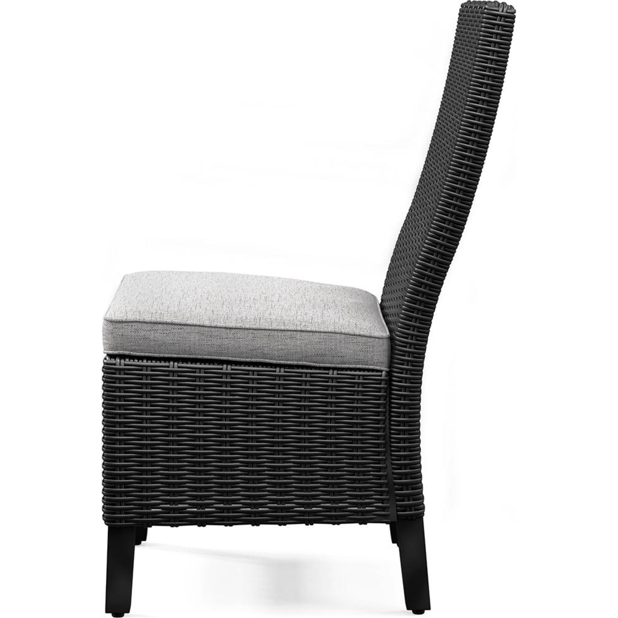 Beachcroft Outdoor Patio Chairs with Cushions (Set of 2) - Waterproof Black & Light Gray Lounge Chairs for Backyard, Poolside, Deck, and Garden Relaxation
