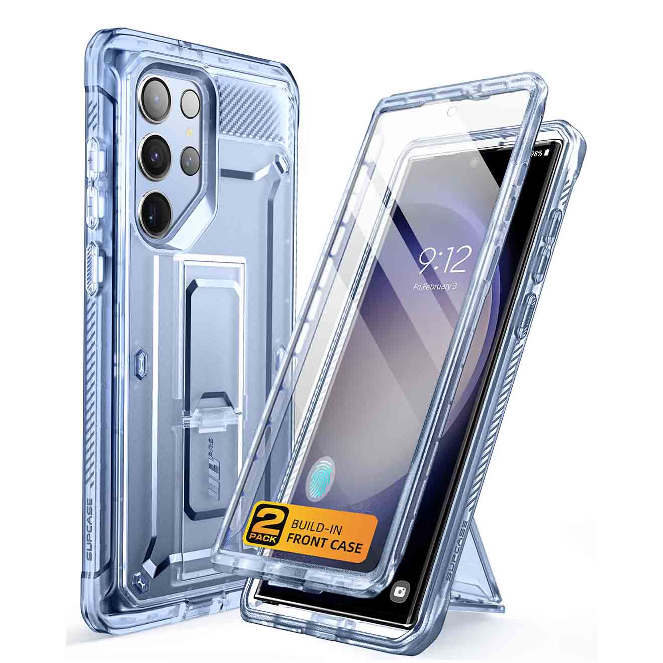Samsung Galaxy S23 Ultra Unicorn Beetle PRO Case with Screen Protector - Blue Fog | Heavy Duty Shockproof Cover for Outdoor, Travel & Daily Use