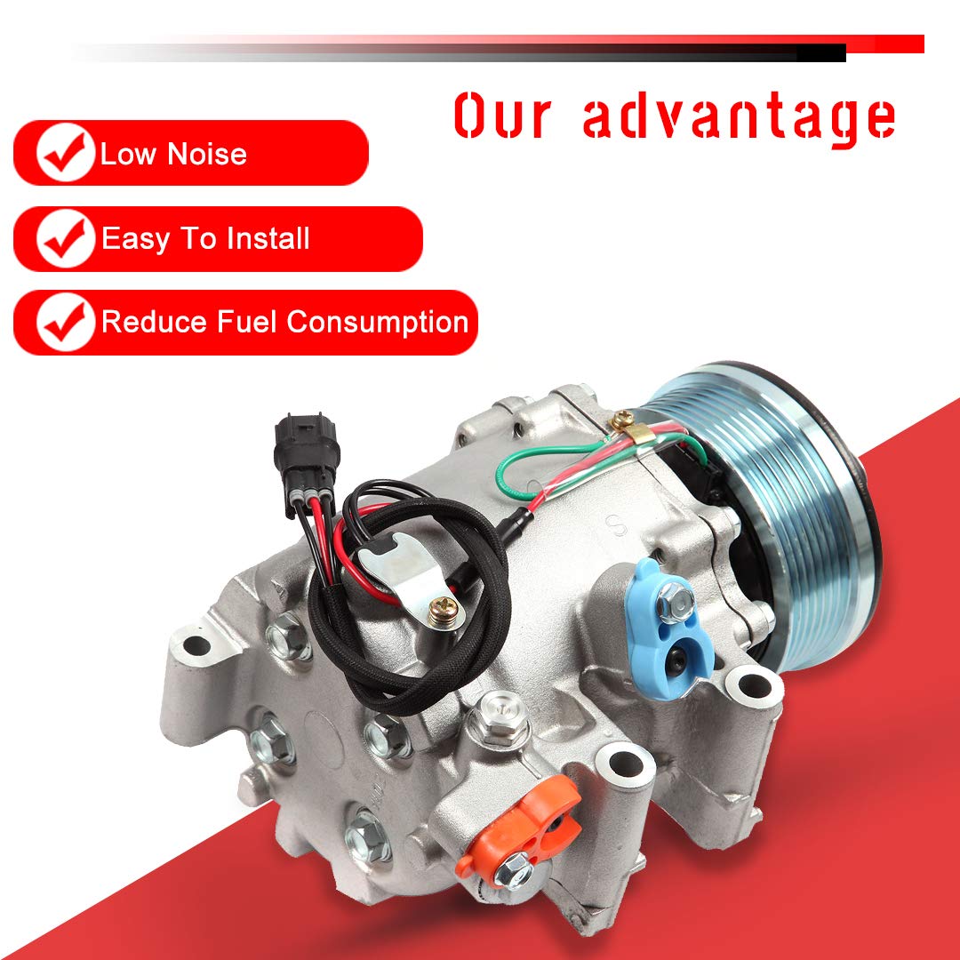 CCiYu Replacement Air Conditioner Compressor for Honda Civic 2006-2015 - High Performance AC Compressor for Cool Driving in Summer