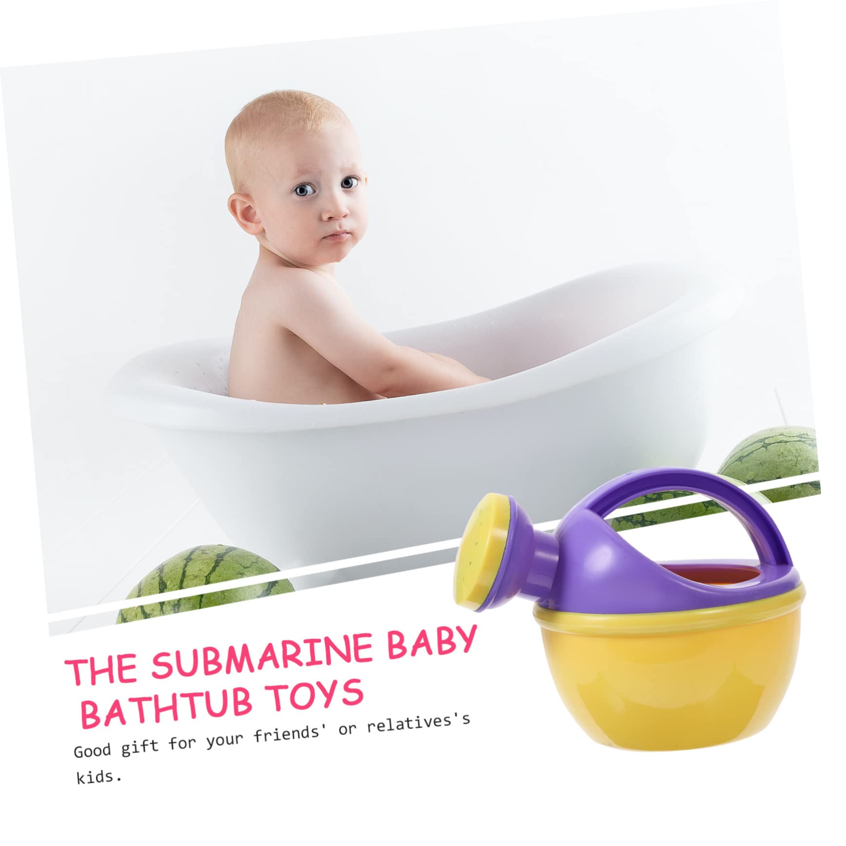 HEMOTON 2 Pack Reusable Watering Can Bath Toys - Fun Summer Beach & Bathtub Water Play for Kids, Outdoor Garden Watering Can for Toddlers (Ideal for Pool Parties, Backyard Fun & Sensory Play)