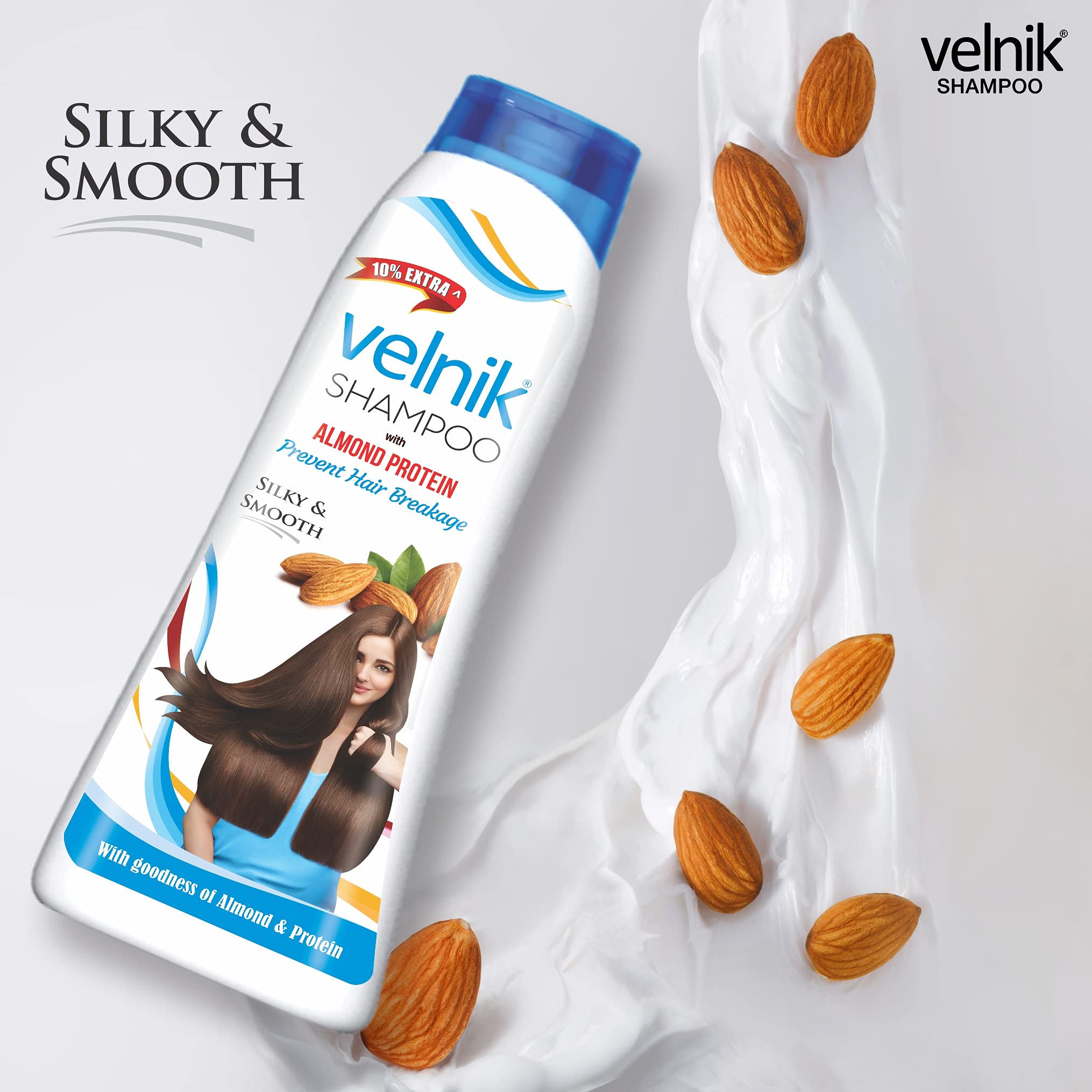 Velnik Anti Hair Fall Shampoo with Milk Proteins & Multivitamins - 440ml for Strong, Healthy & Long Hair - Perfect for Daily Hair Care & Scalp Nourishment