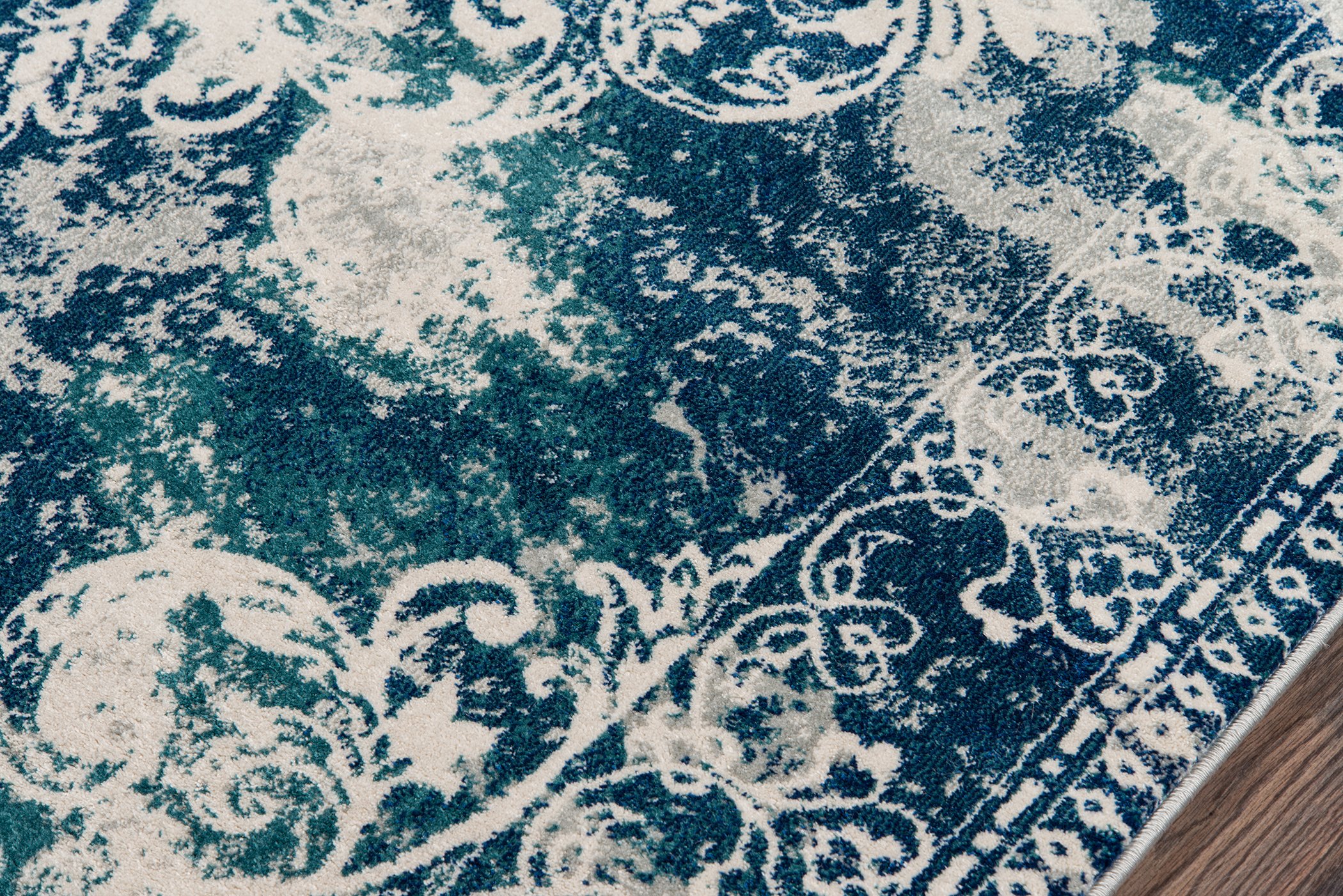 Momeni Loft Collection Contemporary Blue Area Rug 7'10