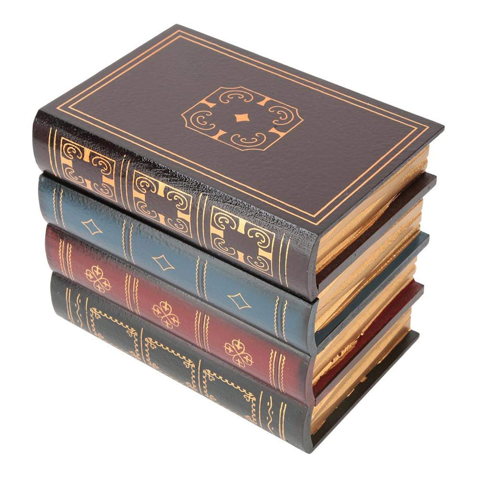 Vintage Decorative Fake Book Storage Box - Home Office Shelf Decor, Photo Props & Organizer | Perfect for Bookshelf Styling, Gift Wrapping & Home Organization