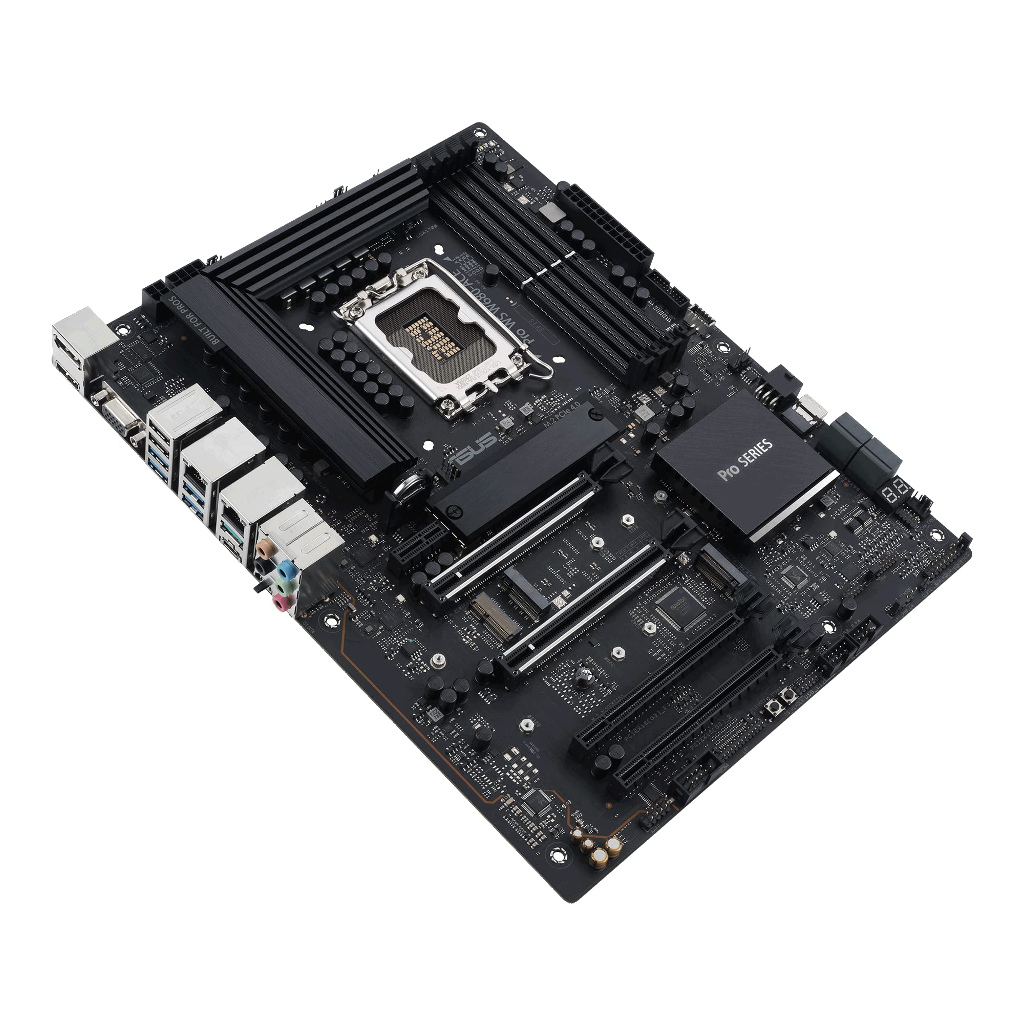 ASUS Pro WS W680-ACE Intel LGA 1700 ATX Workstation Motherboard - Dual PCIe 5.0 x16, DDR5 RAM, ECC Memory, XMP Support, Dual 2.5Gb LAN, 3x M.2 PCIe 4.0 Slots - Ideal for Professional Workstations, Content Creation & High-Performance Computing
