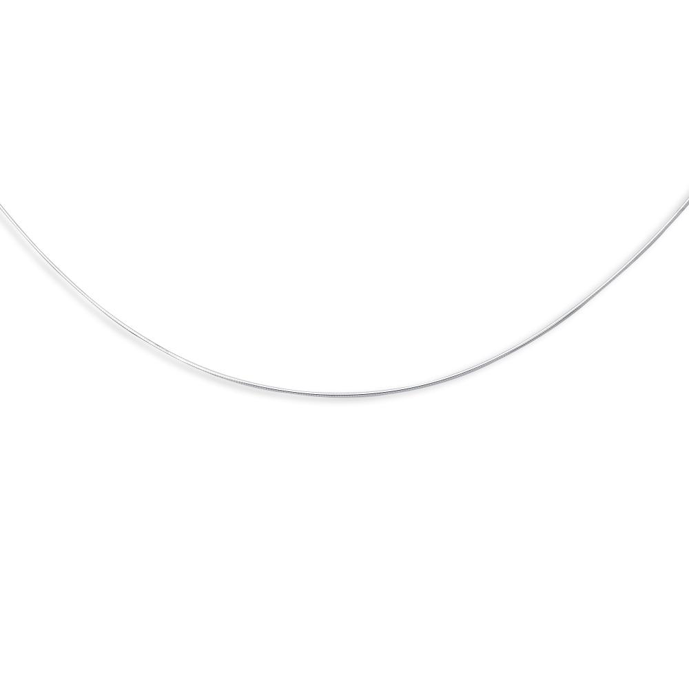 14K Gold 1mm Round Omega Chain Necklace with Screw Back Lock - Elegant Jewelry for Women, Perfect for Daily Wear, Special Occasions & Gifts