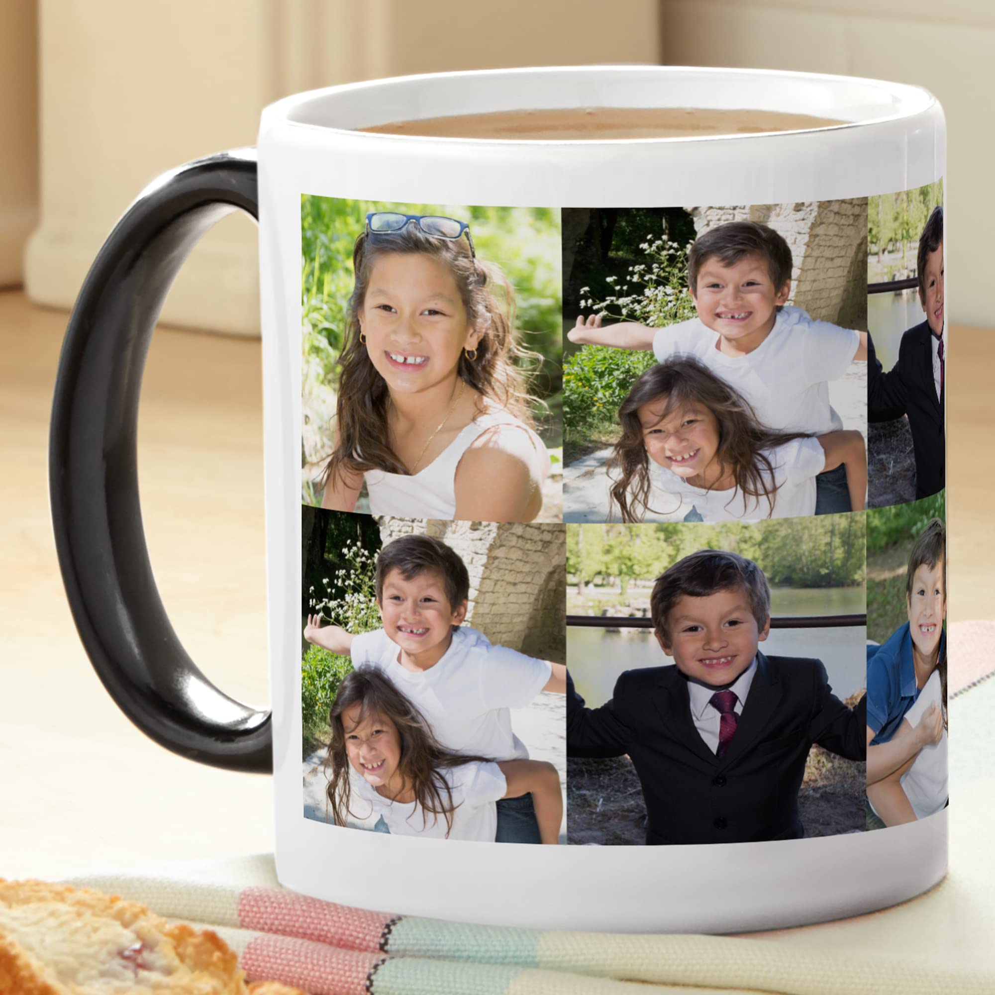 Personalized Color Changing Photo Mug - 11oz Custom Coffee Cup with 2 Pictures - Perfect for Gifts, Anniversaries & Family Memories