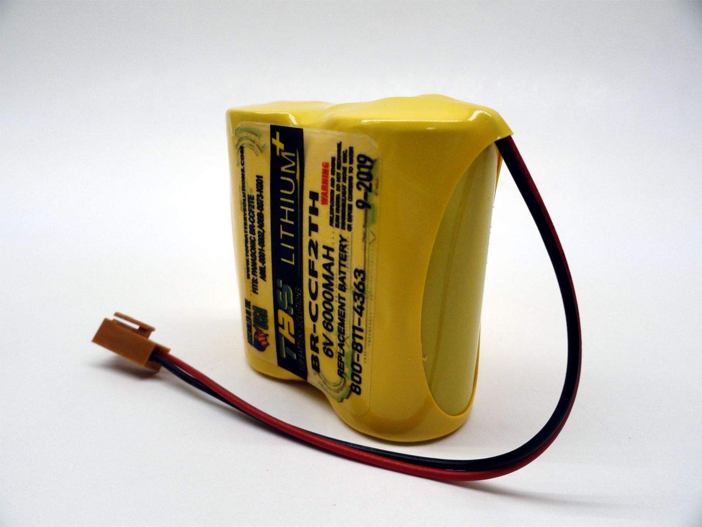 5PC BR-CCF2TH 6V Lithium Replacement Battery for Fanuc oi Mate Model-D CNC Controls - Compatible with PLC Computer GE Fanuc A06 Series A98L-0001-0902 & BR-CCF2TE (Cutler Hammer) - Brown Connector - Perfect for Industrial CNC Machines, Robotics & Automation Systems
