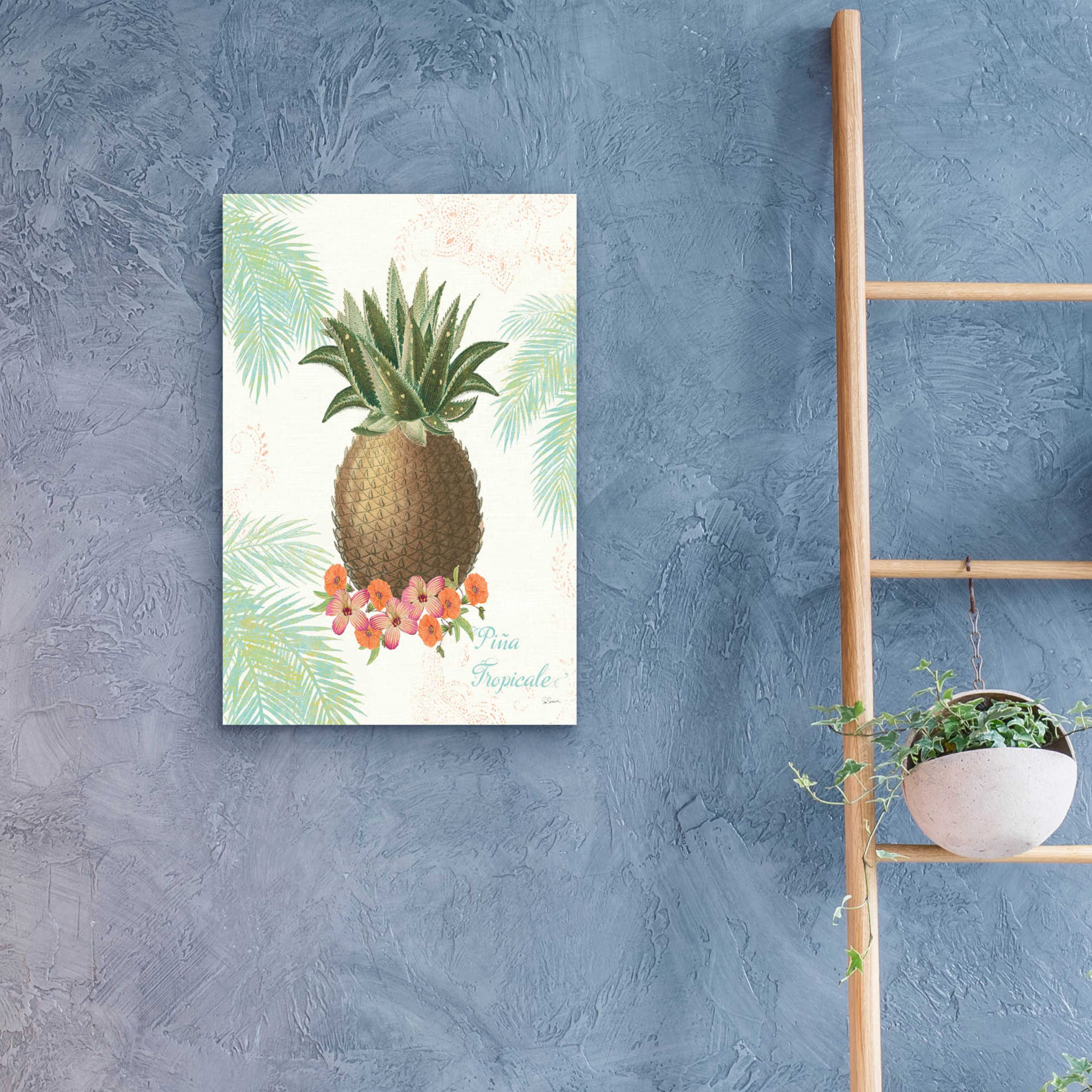 Epic Art 'Flamingo Tropicale IV' by Sue Schlabach - 16x24 Inch Vibrant Acrylic Glass Wall Decor - Tropical Flamingo Painting for Living Room, Bedroom & Office Decor