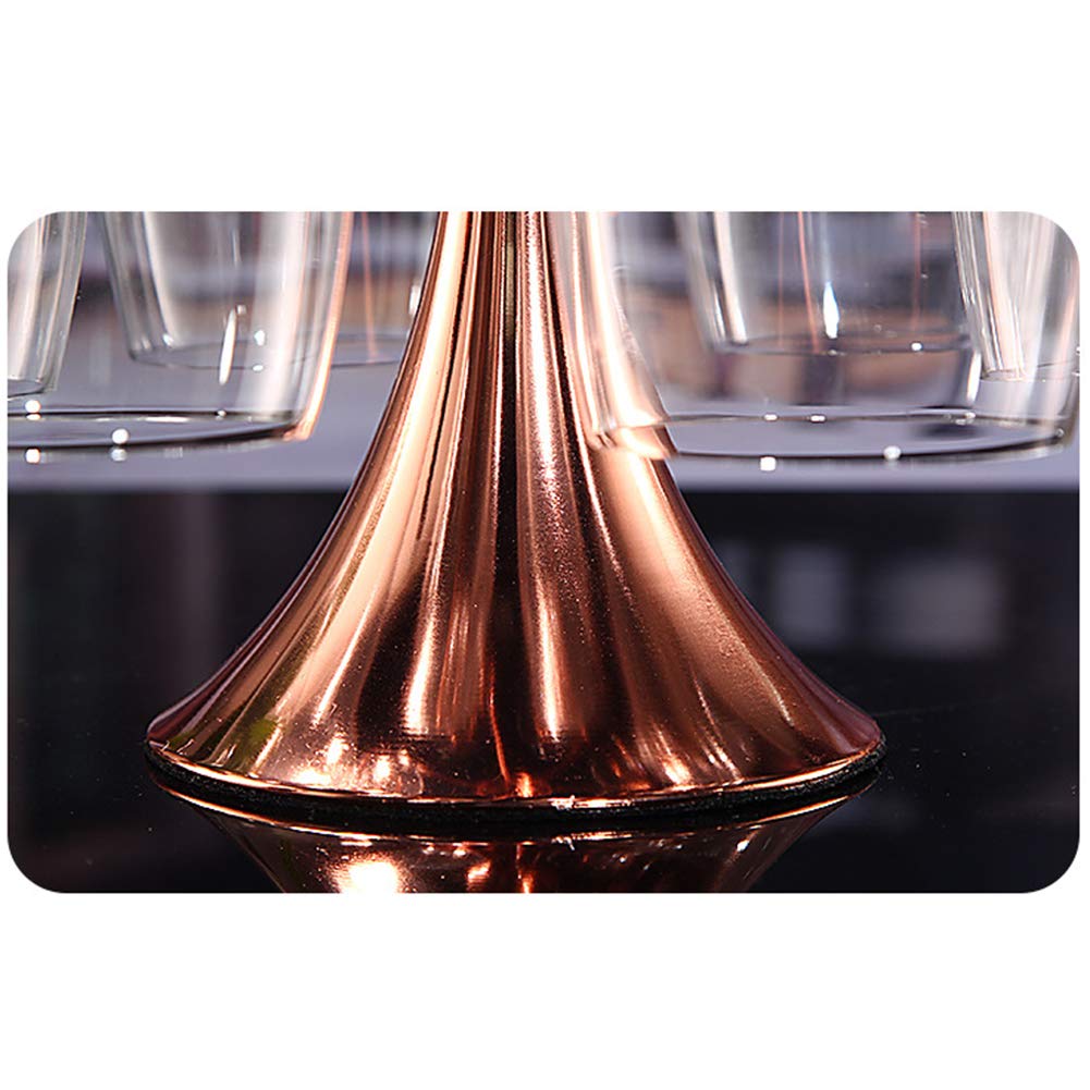 Elegant Antique Brass Metal Wine Glass Rack - Stemware Hanging Holder for Storage, Display & Drying - Perfect for Kitchen, Bar, Wine Cellar & Home Decor