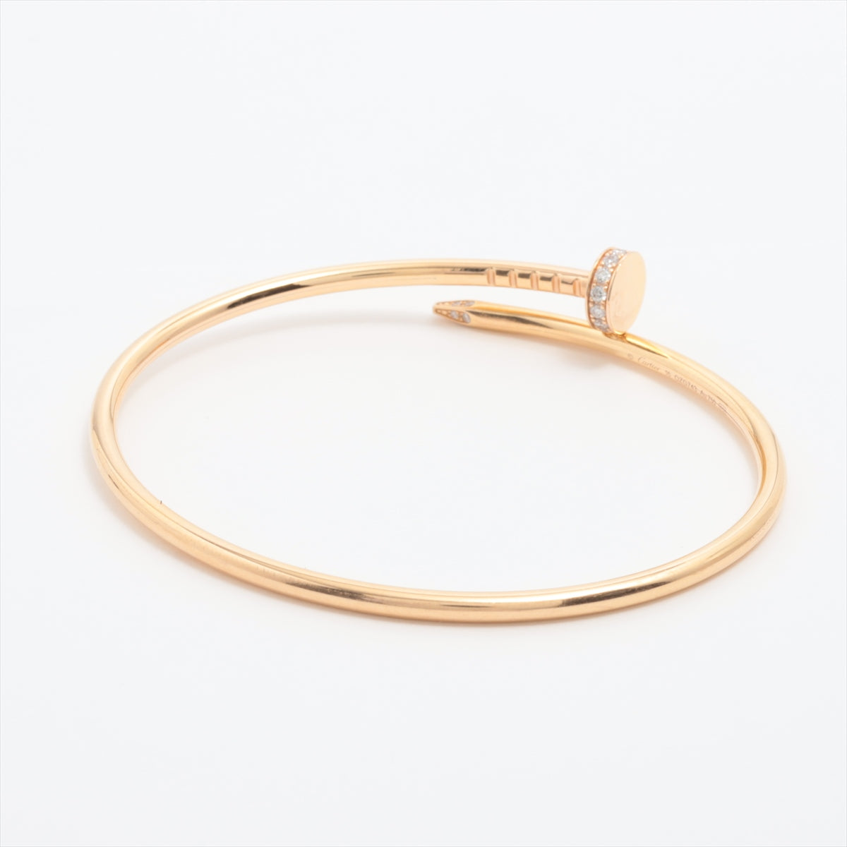 Cartier Juste Un Clou JUC SM Size 16 Diamond Bracelet - 18K Rose Gold Luxury Jewelry for Women, Perfect for Weddings, Anniversaries & Special Occasions