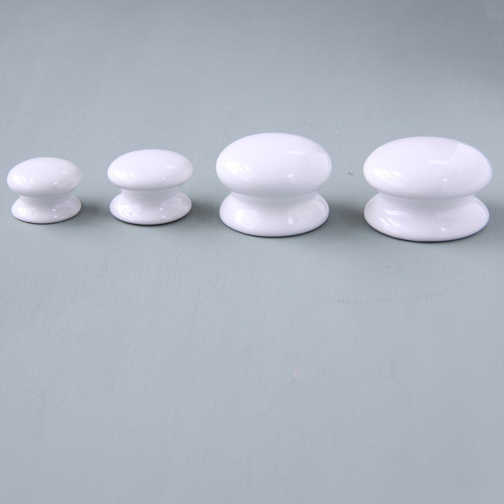 White Ceramic Cabinet Knobs - Elegant Drawer Pulls for Kitchen & Bathroom Cabinets - Perfect for Home Renovation & DIY Projects