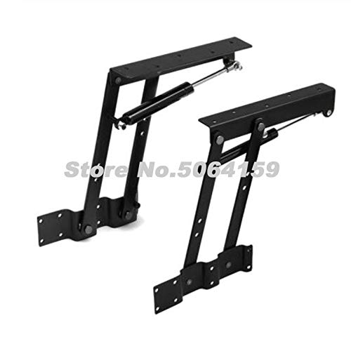 2Pcs Cabinet Hinges - Folding Spring Lift Up Table Hinge Mechanism for Furniture, Coffee & Computer Tables | Durable Hardware for Shelf & Rack Installation | Perfect for Home Office & Living Room Organization