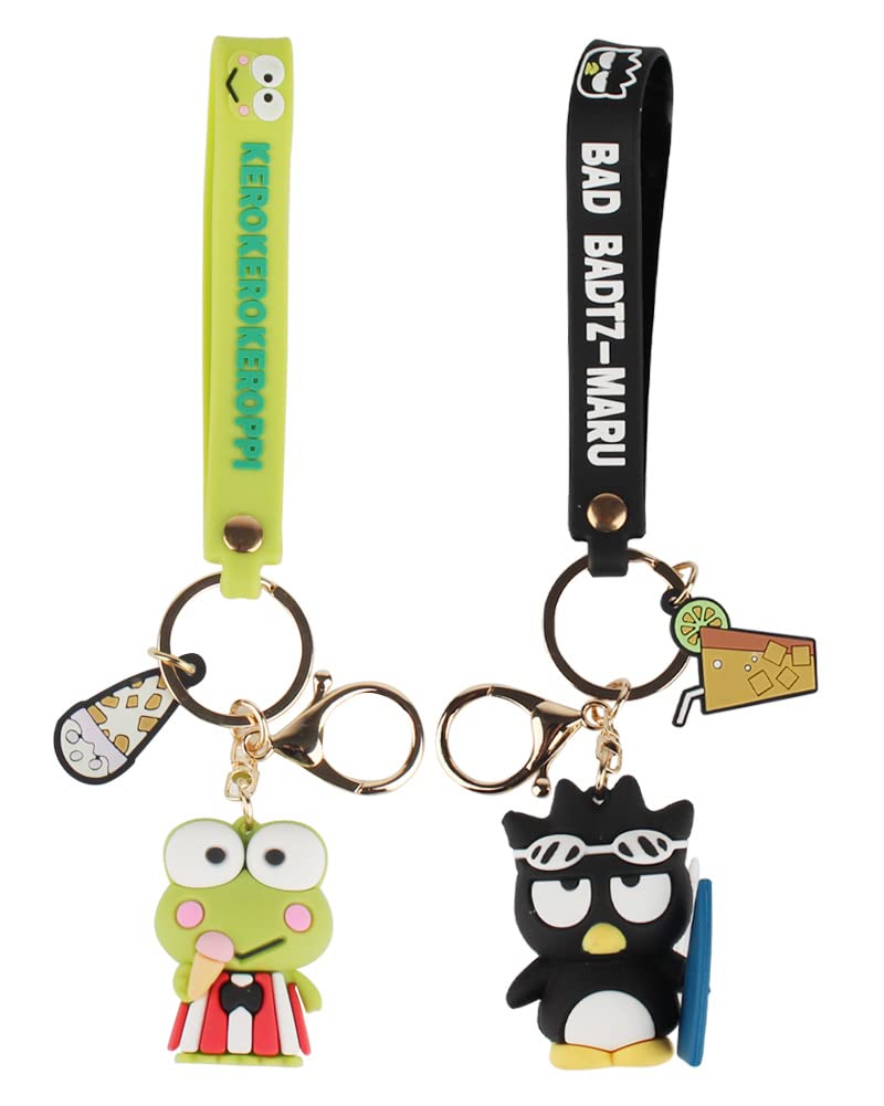 Adorable Kawaii Keychain Set - Cute Backpack Keyring, Purse Key Holder, Unique Gift for Women & Girls - Perfect for Backpacks, Handbags, Luggage & Everyday Carry