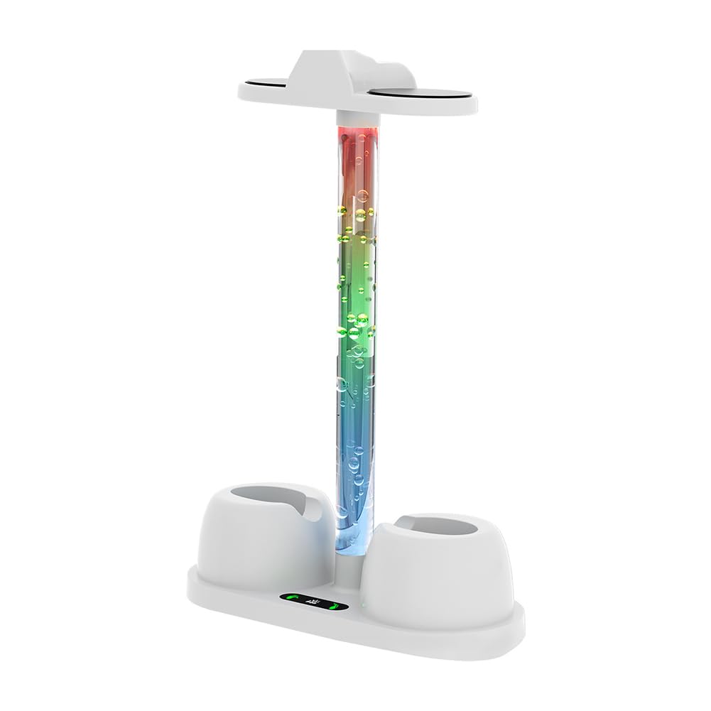 Oculus/Meta Quest 3 Charging Station with RGB Lights - VR Headset & Controller Stand, Charger Dock, Storage Holder for Oculus Quest 3 Accessories - Perfect for Gaming Setup & VR Display Organization