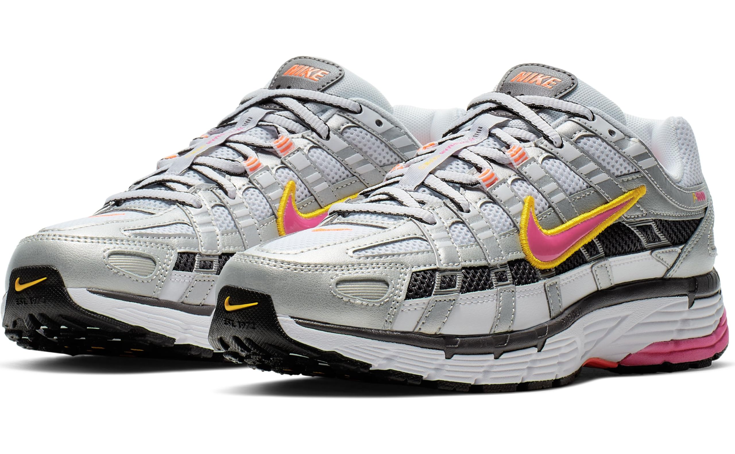 Nike Women's Running Shoes Sneakers - White Laser Fuchsia MTLC Platinum - Size 7.5 AU - Lightweight Comfort for Gym, Workout & Daily Wear