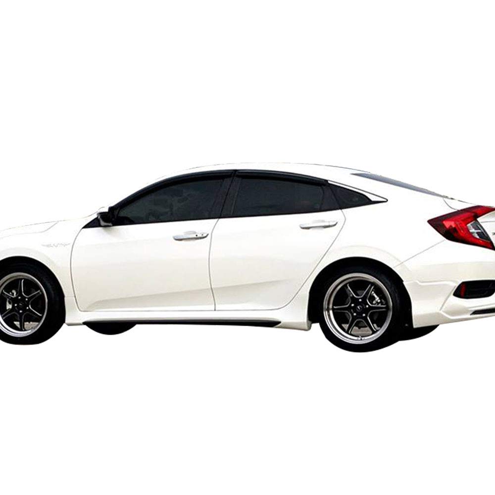 FREEMOTOR802 Side Skirts for 2016-2021 Honda Civic Sedan - AVS Style Unpainted Black PP Rocker Panels | Perfect for Car Body Styling & Protection