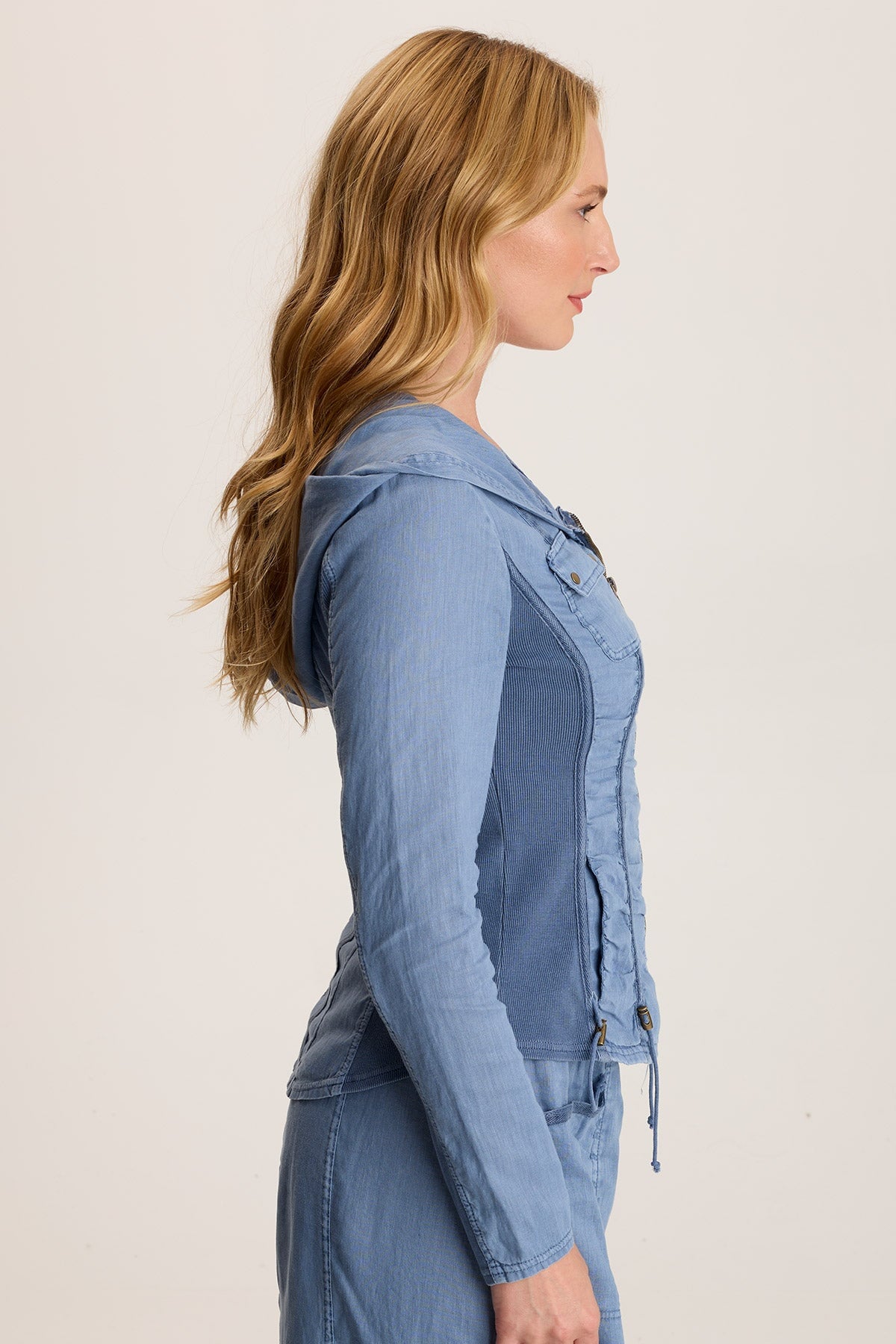 Balvino Women's Linen Ruched Cord Jacket - Lightweight Summer Blazer for Office, Travel & Casual Outfits | Breathable & Stylish Cardigan Coat