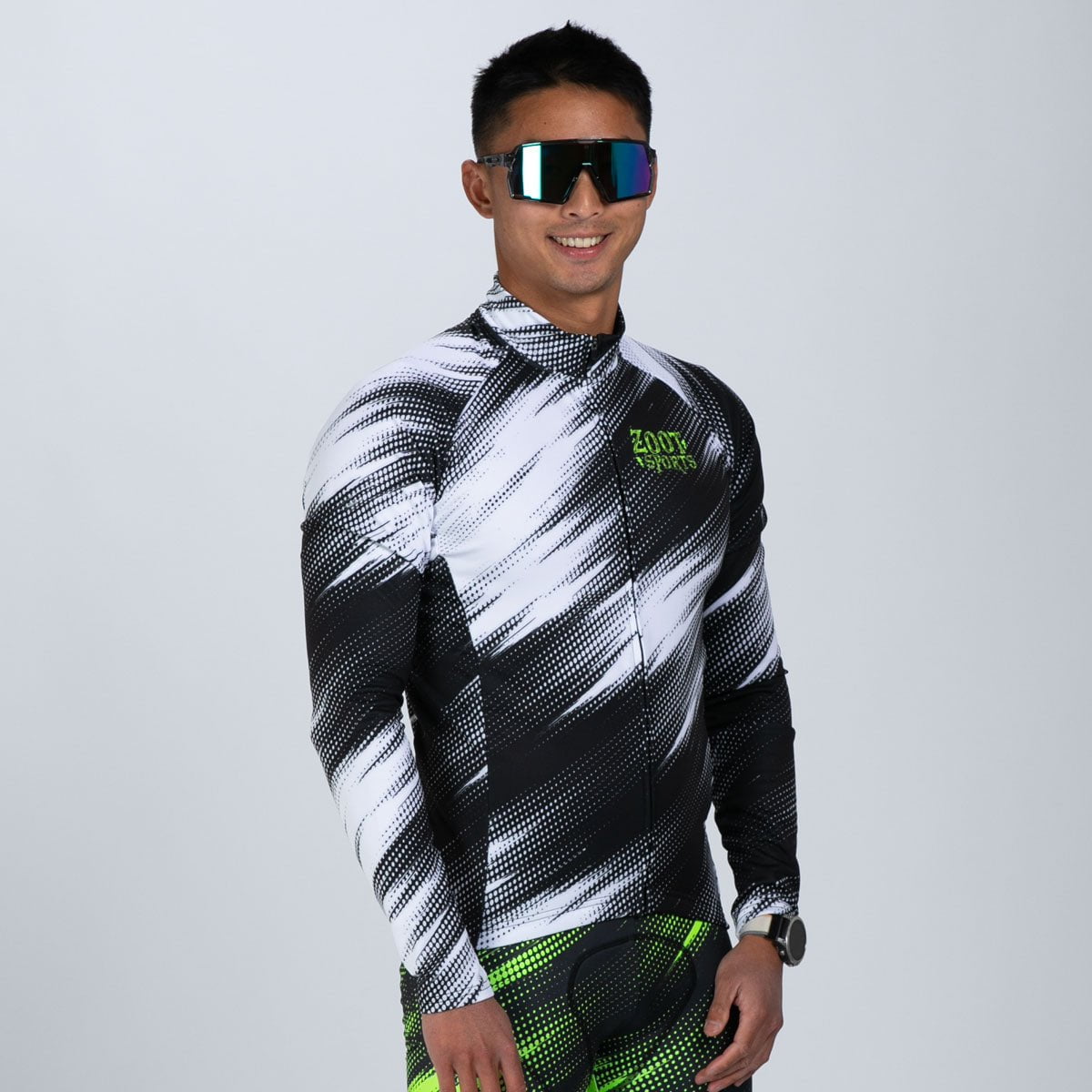 DriftSPEED Men's Cycling Thermal Jersey - Long Sleeve Winter Bike Shirt for Cold Weather Riding - Perfect for Road & Mountain Biking