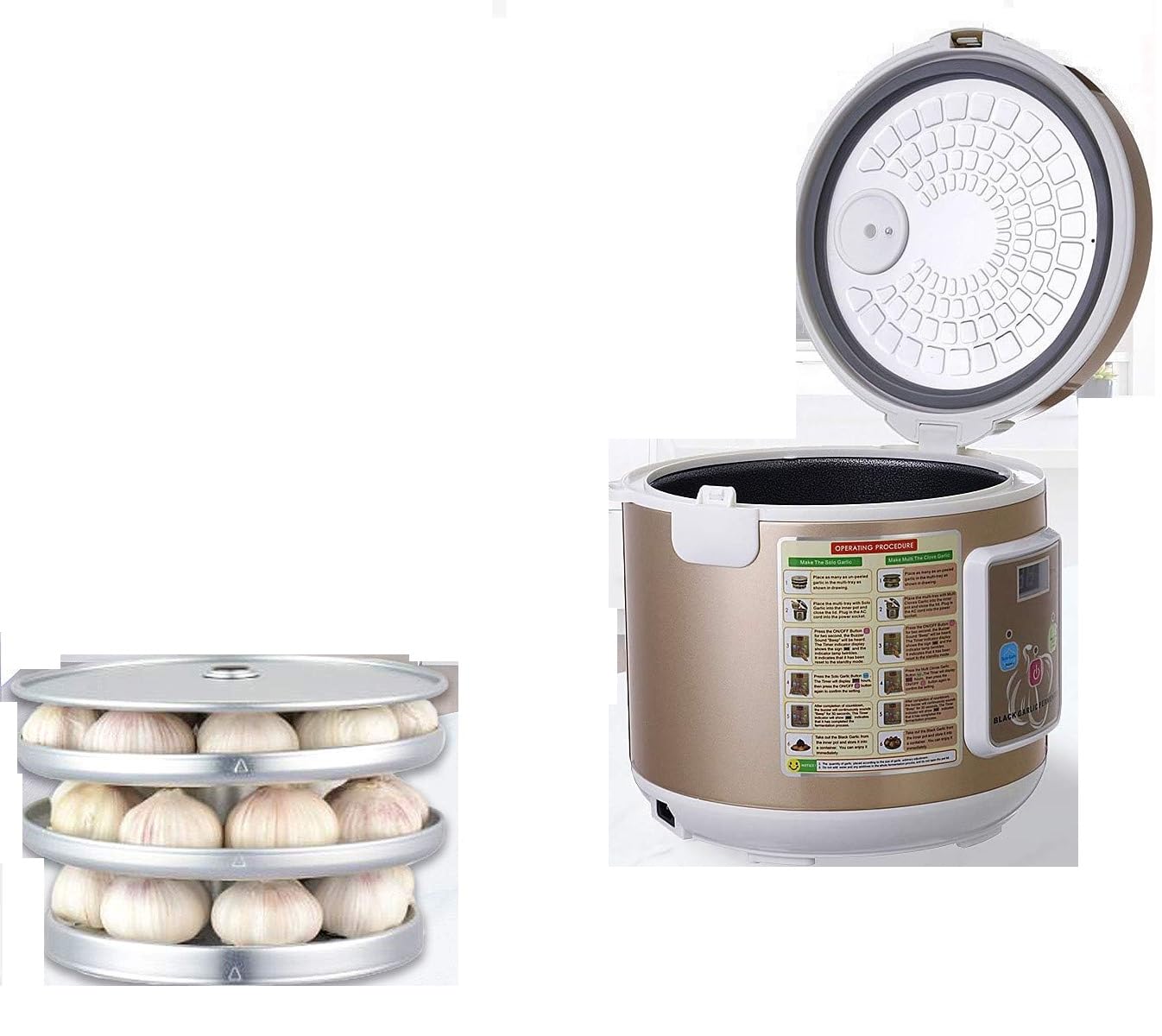 90W 5/6L Automatic Black Garlic Fermenter Machine - DIY Household Garlic Fermentation Pot, 110V for Making Black Garlic at Home | Perfect for Healthy Cooking, Meal Prep & Gourmet Recipes