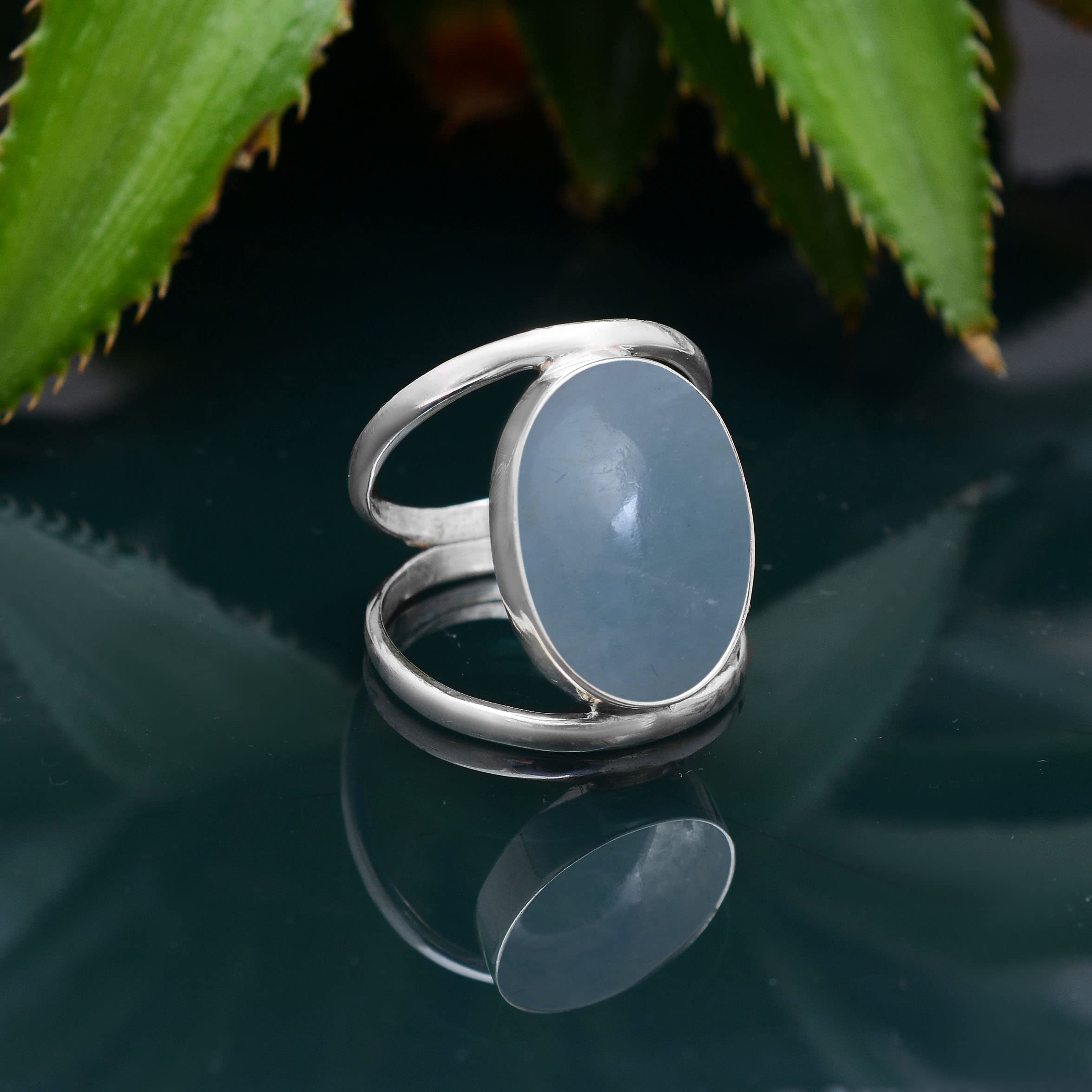Veracity Jewelry Aquamarine Rings for Women - 925 Sterling Silver Handmade Gemstone Ring with Blue Aquamarine - Elegant Designer Jewelry VSR-413 | Perfect for Weddings, Anniversaries & Special Occasions