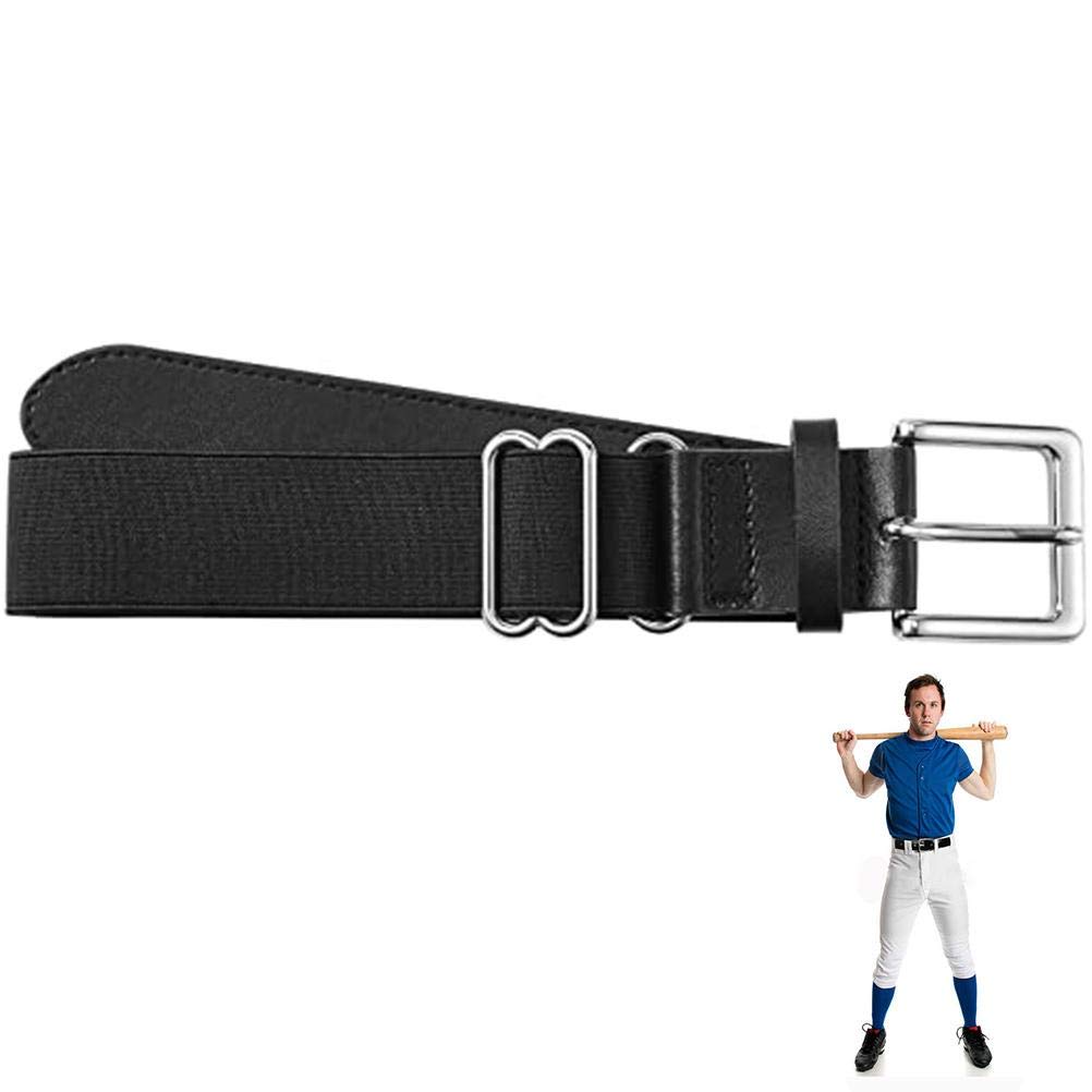 Elite Adjustable Baseball Belt & Softball Belt for Youth & Adults - Black - Perfect for Baseball, Softball Games & Training Sessions