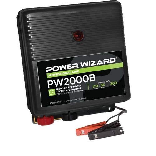 PW2000b 2 Joule Electric Fence Charger - High Power Battery Operated Fence Energizer for Livestock Security, Farm & Ranch Protection | Perfect for Cattle, Horses, Sheep & Agricultural Use