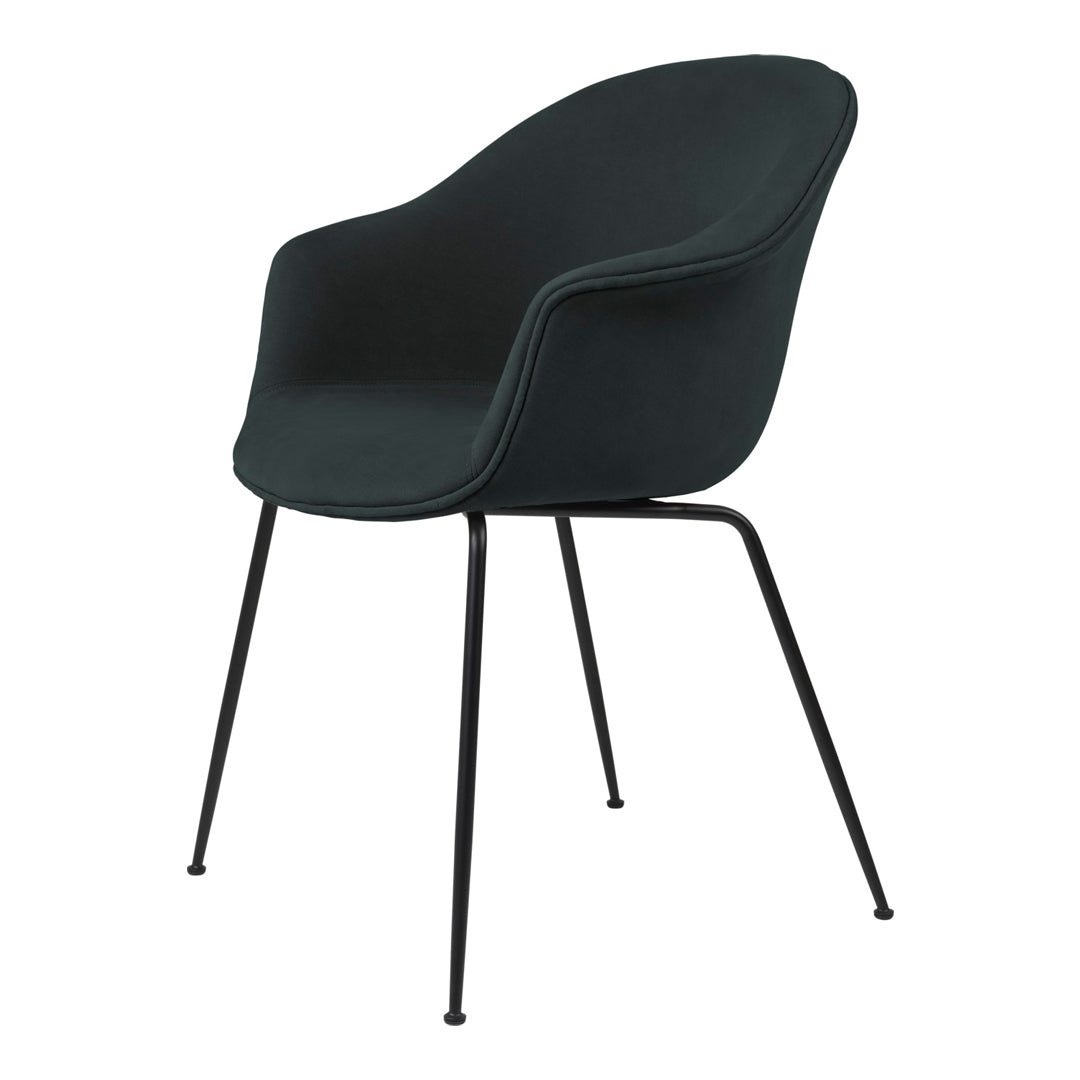Bat Dining Chair with Conic Base - Fully Upholstered Modern Kitchen & Dining Room Furniture for Home Decor