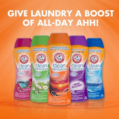 Arm & Hammer Clean Scentsations In-Wash Scent Booster - Maui Sunset Fragrance, 24 Ounce (Pack of 4) | Long-Lasting Laundry Freshener for Clothes, Towels & Bedding