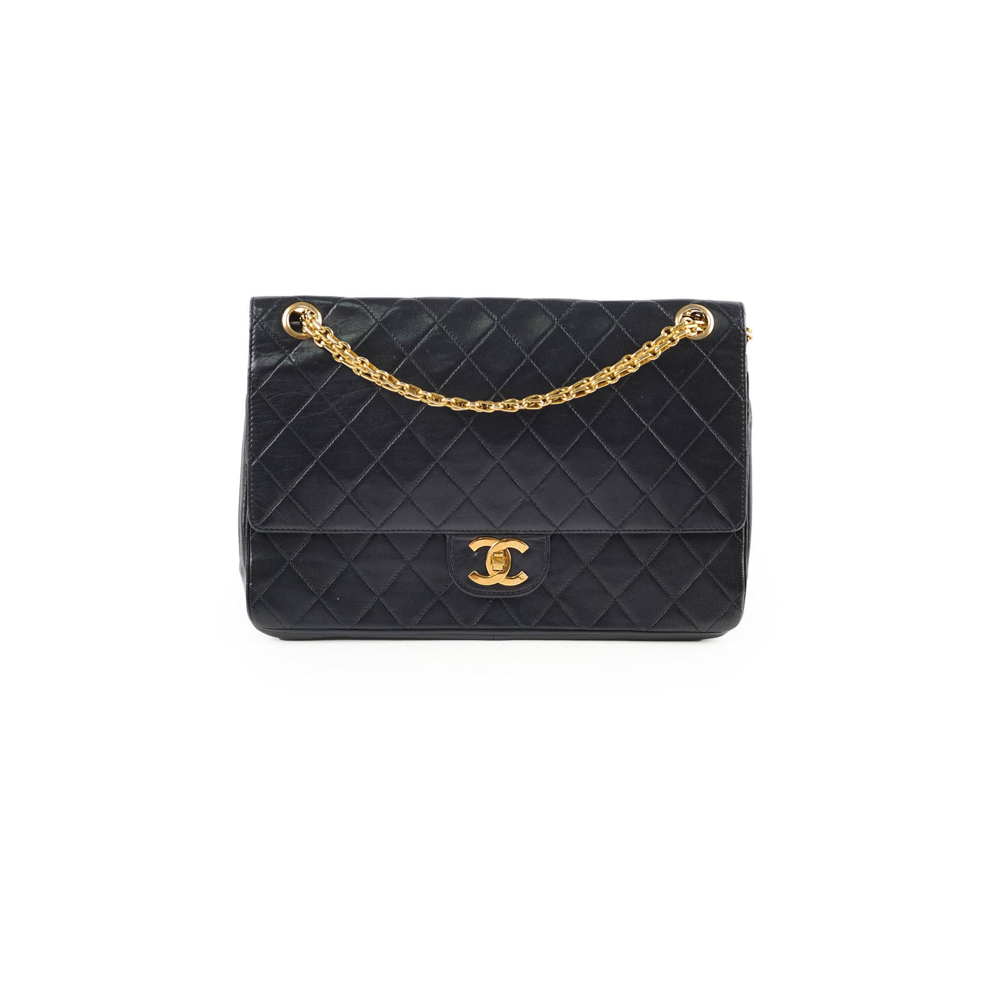 Authentic Chanel Medium Vintage Classic Double Flap Bag - Genuine Lambskin Leather in Timeless Black | Perfect for Luxury Fashion, Evening Events & Collector's Items