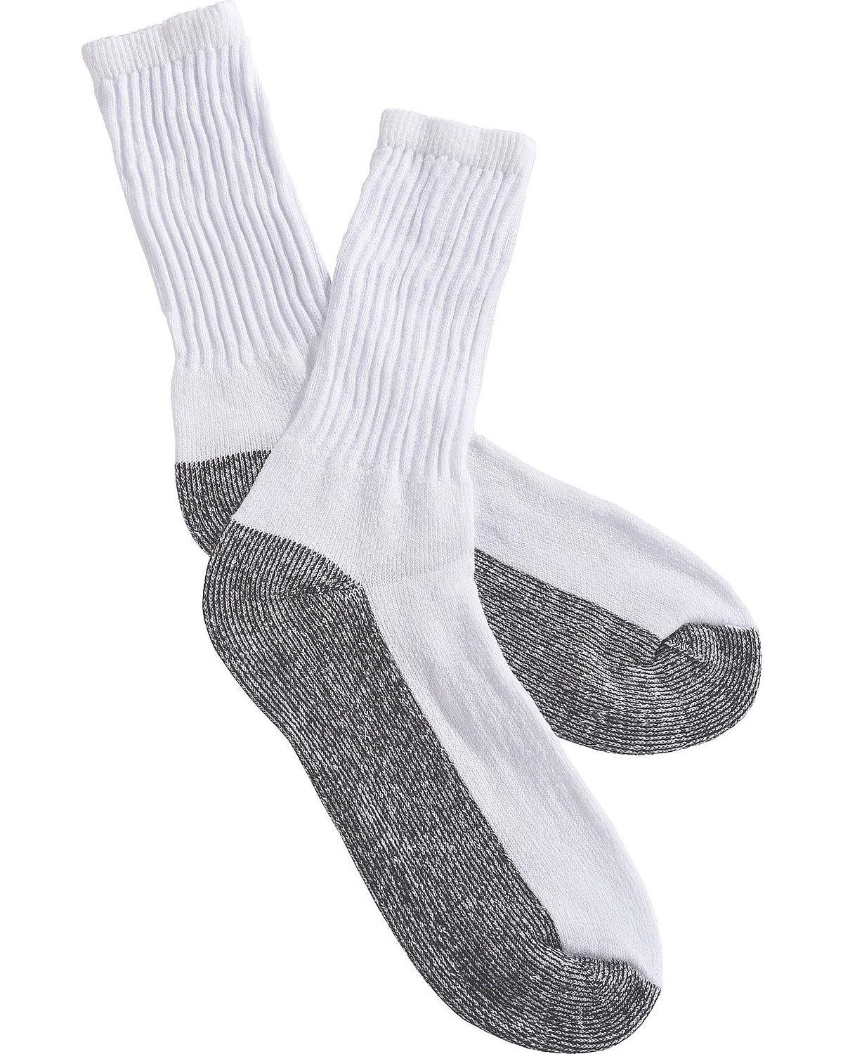 Boot Doctor Men's Work Boot Crew Socks 3-Pack - Durable Cotton Work Socks for Construction, Hiking & Outdoor Activities