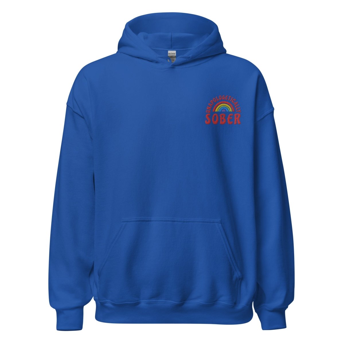 Unapologetically Sober Embroidered Unisex Hoodie - Trendy Streetwear for Sober Living & Recovery Support - Perfect for AA Meetings, Sober Events and Everyday Wear