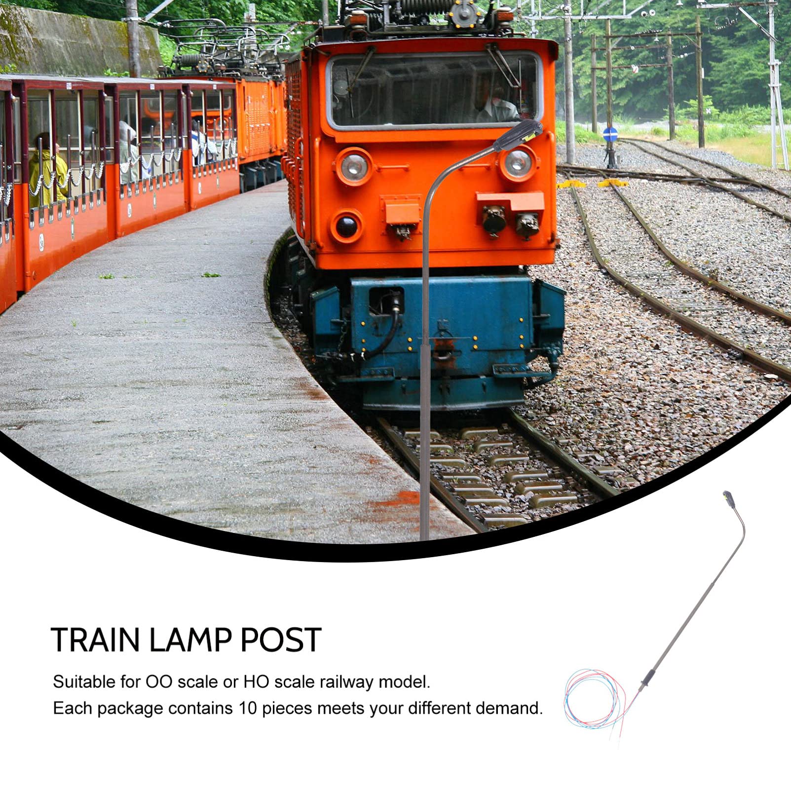 10pcs Miniature LED Street Lights for Model Railway Train, Dollhouse & Micro Landscape Decoration - Outdoor Post Lights for Garden, DIY Scenes & Tabletop Displays
