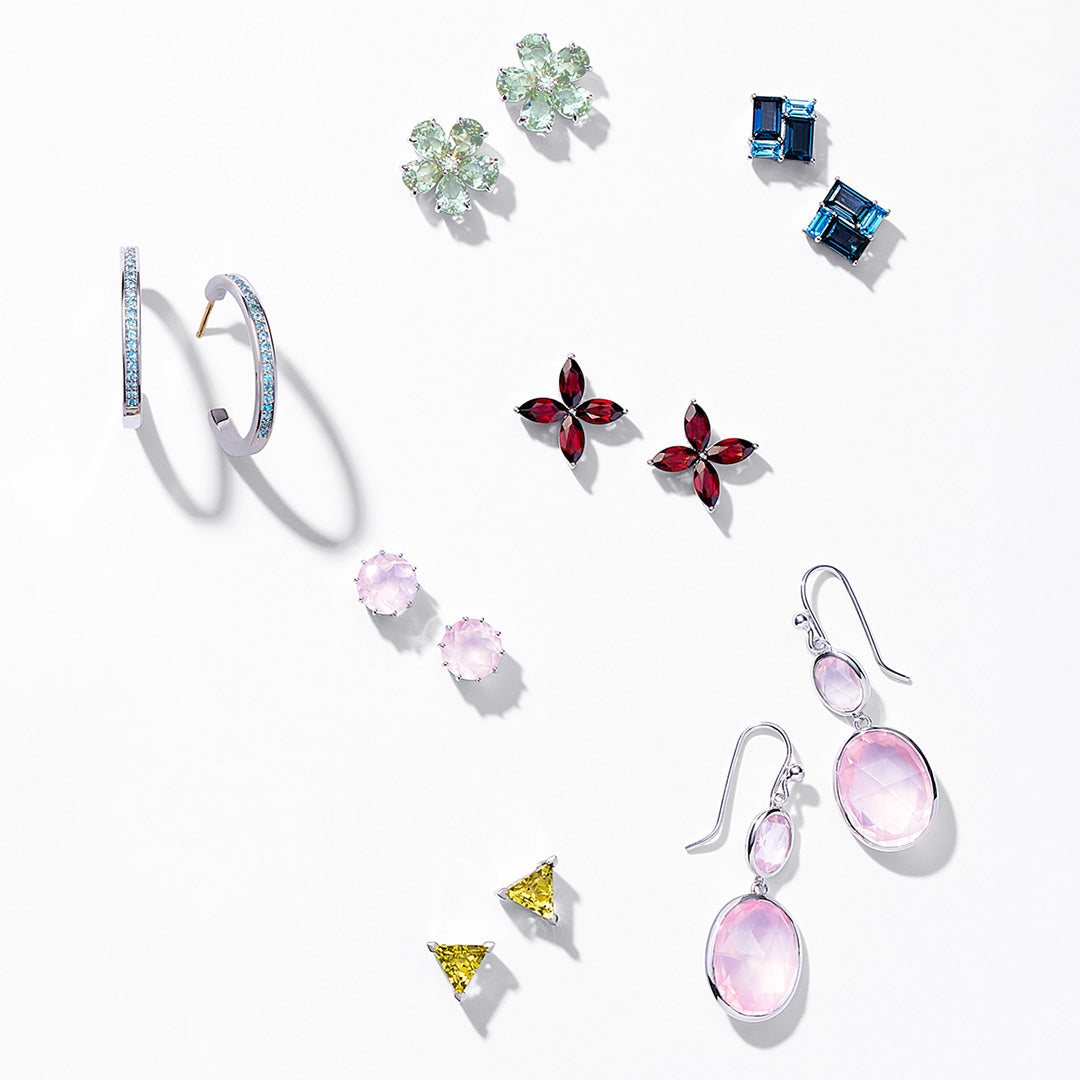 Stella Garnet Earrings for Women – Elegant Red Gemstone Jewelry for Party, Wedding & Special Occasions