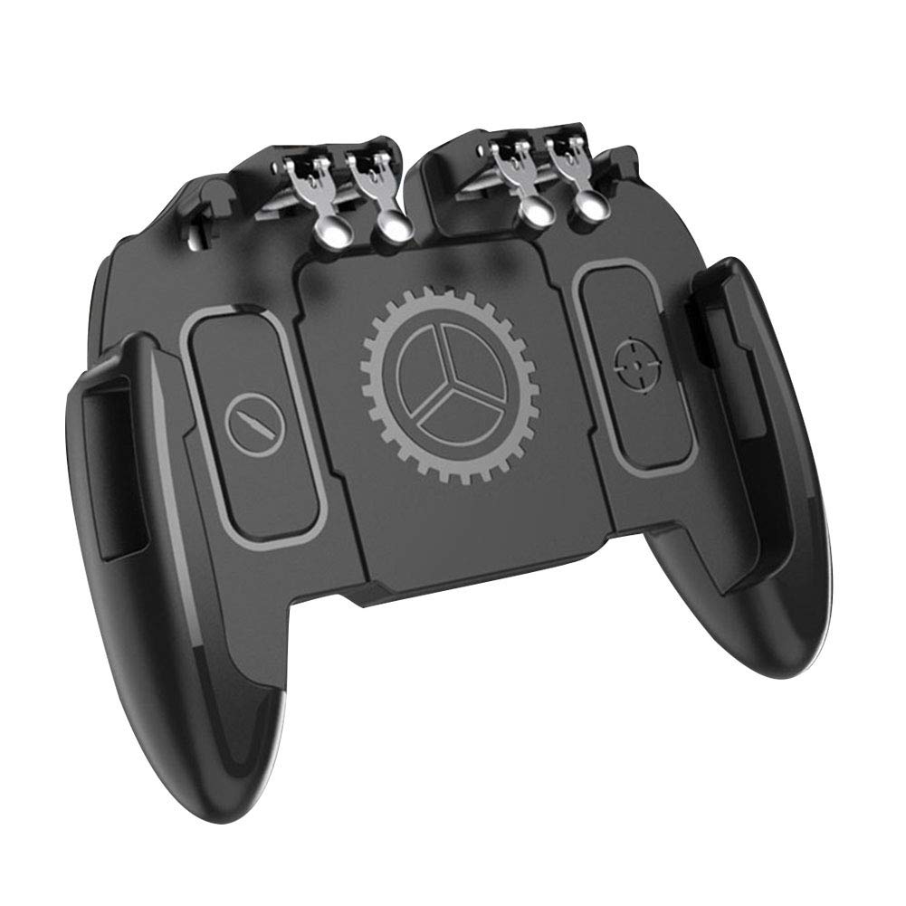 LINASHI 6-Finger Cooling Fan Phone Game Controller - PUBG Mobile Gamepad with Shooting Triggers for Enhanced Gaming Performance | Perfect for Competitive Play & Long Gaming Sessions