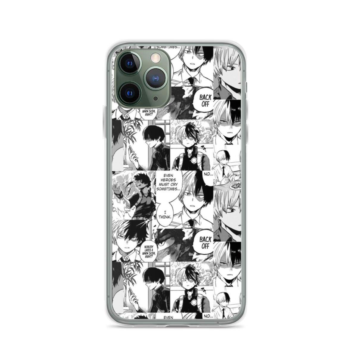 Shoto Todoroki Anime Clear Phone Case for iPhone 15 14 13 12 11 X Xs Xr 8 7 6 6s Plus Pro Max - Durable Protective Cover with HD Printed Panel - Perfect for My Hero Academia Fans and Cosplay Events