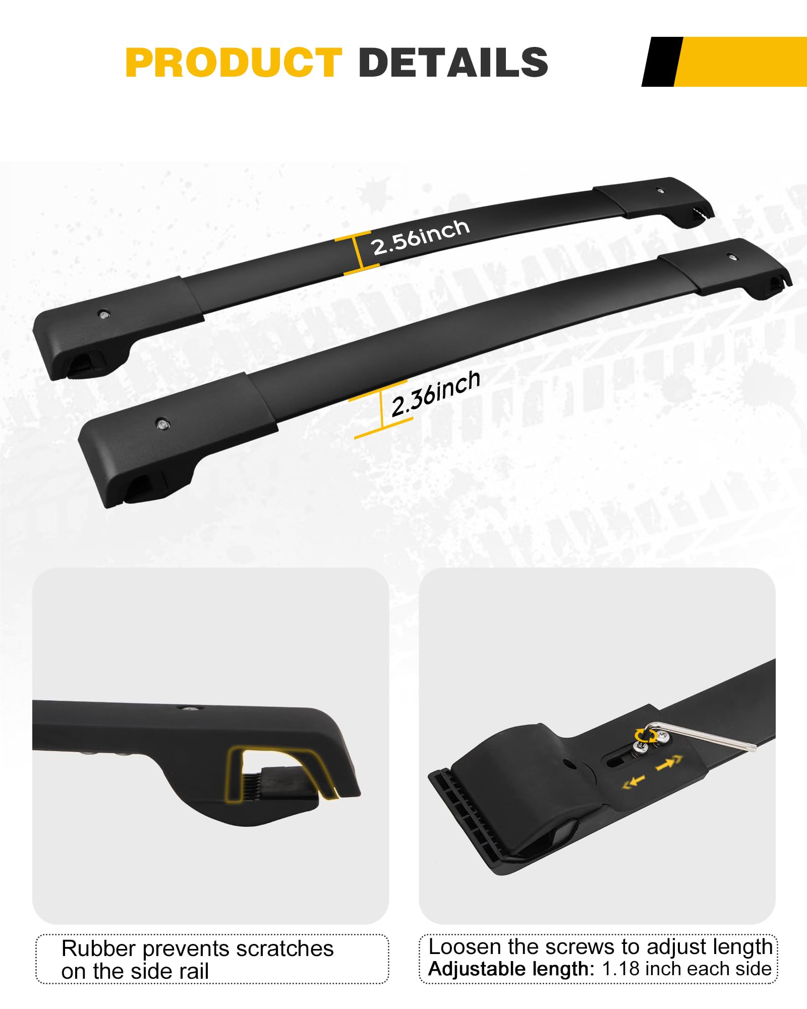 Heavy Duty Roof Rack Cross Bars for Jeep Renegade (2015-2023) - Universal Luggage Cargo Carrier with Side Rails | Perfect for Camping, Road Trips & Outdoor Adventures